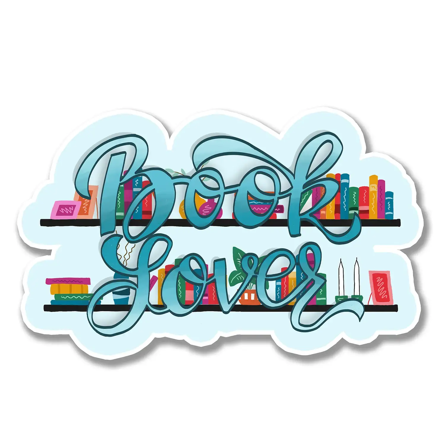 Light Gray Book Lover Vinyl Sticker