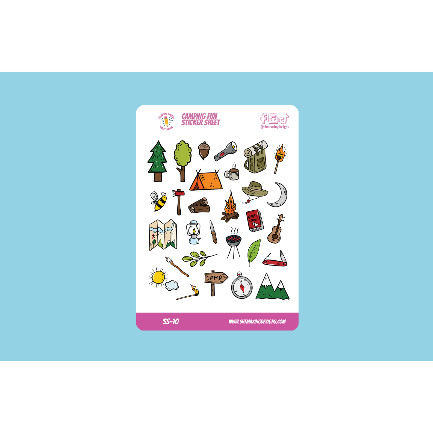 Camping Fun Sticker Sheet