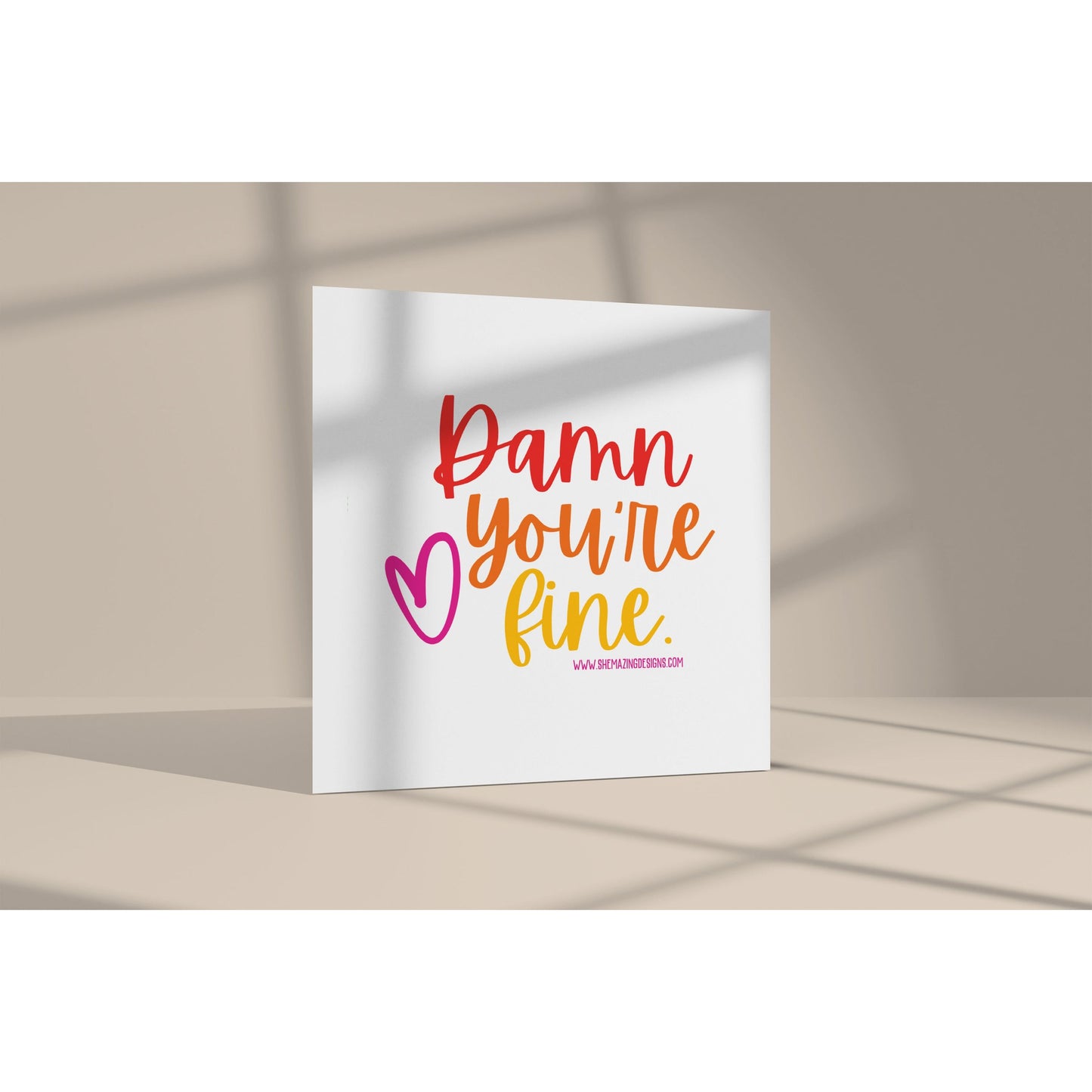 Damn, You're Fine Mirror Cling Decal