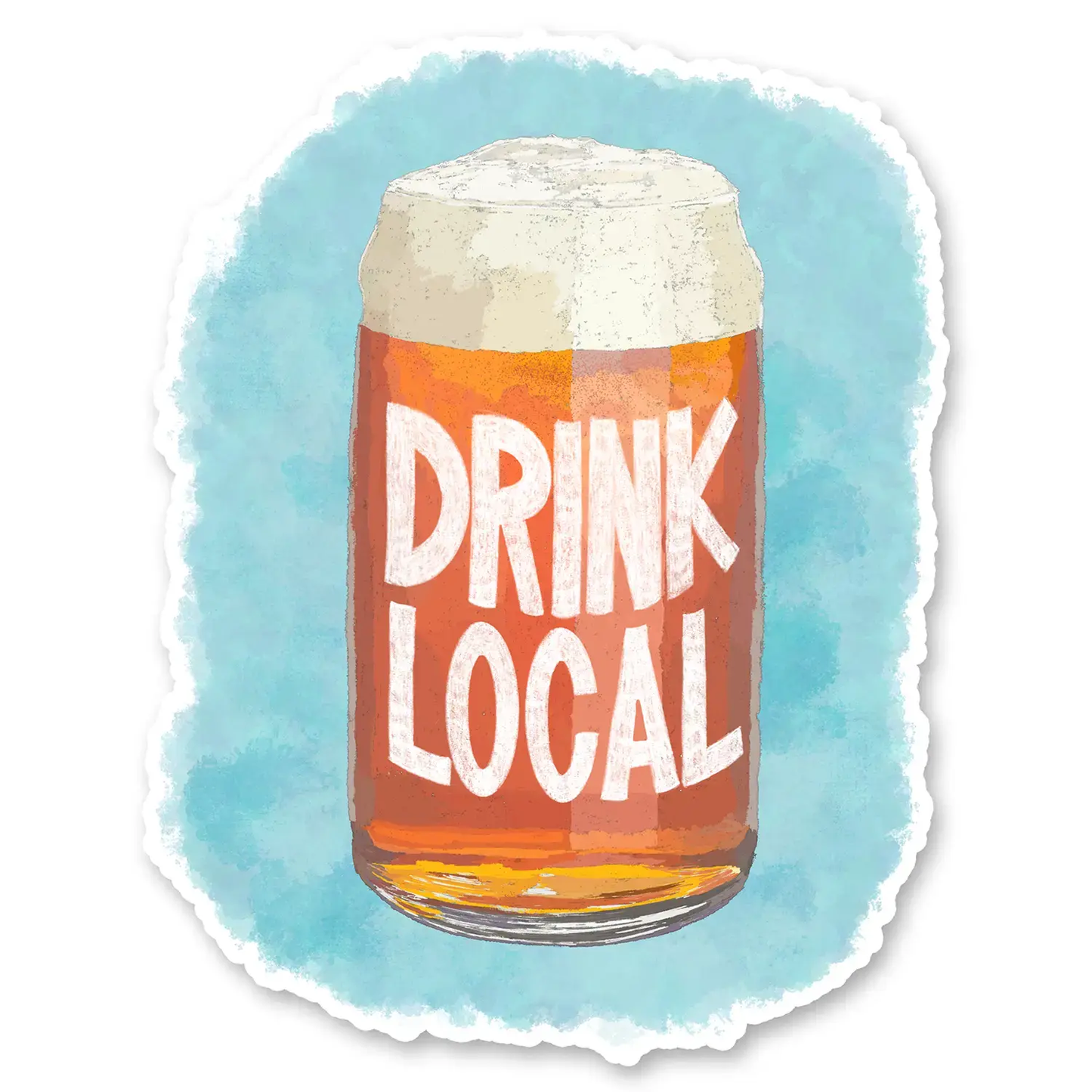 Powder Blue Drink Local Beer Vinyl Sticker