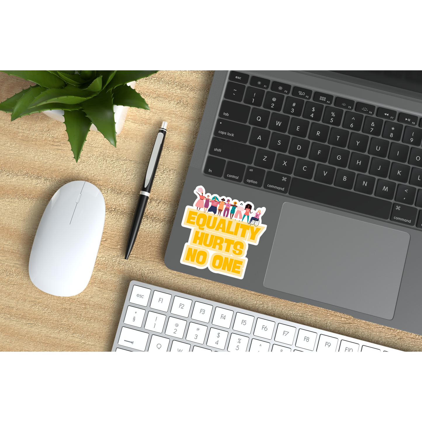 Equality Hurts No One Sticker – Pride Vinyl Sticker– LGBTQ+ Equality Decal