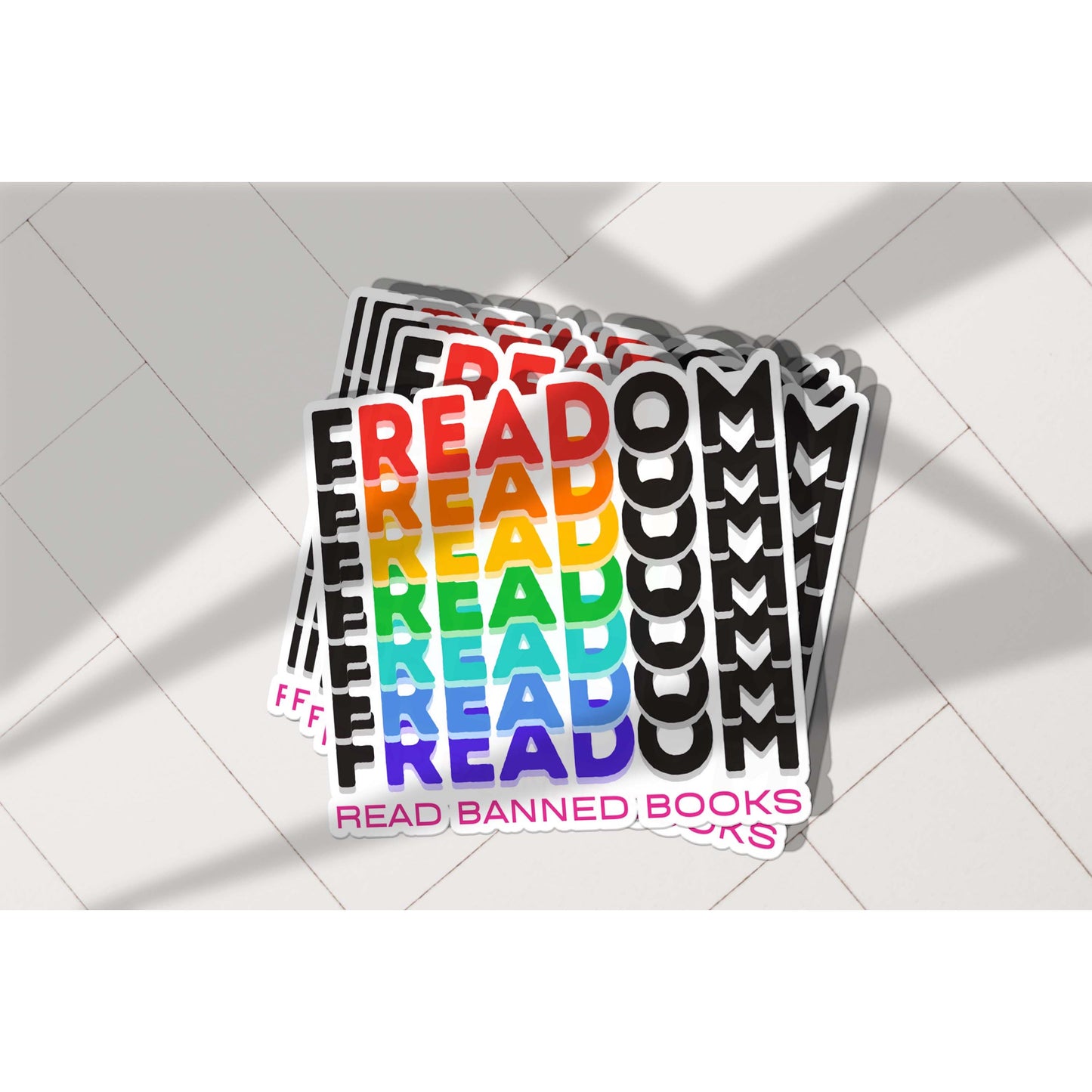 FREADOM – Read Banned Books Vinyl Sticker