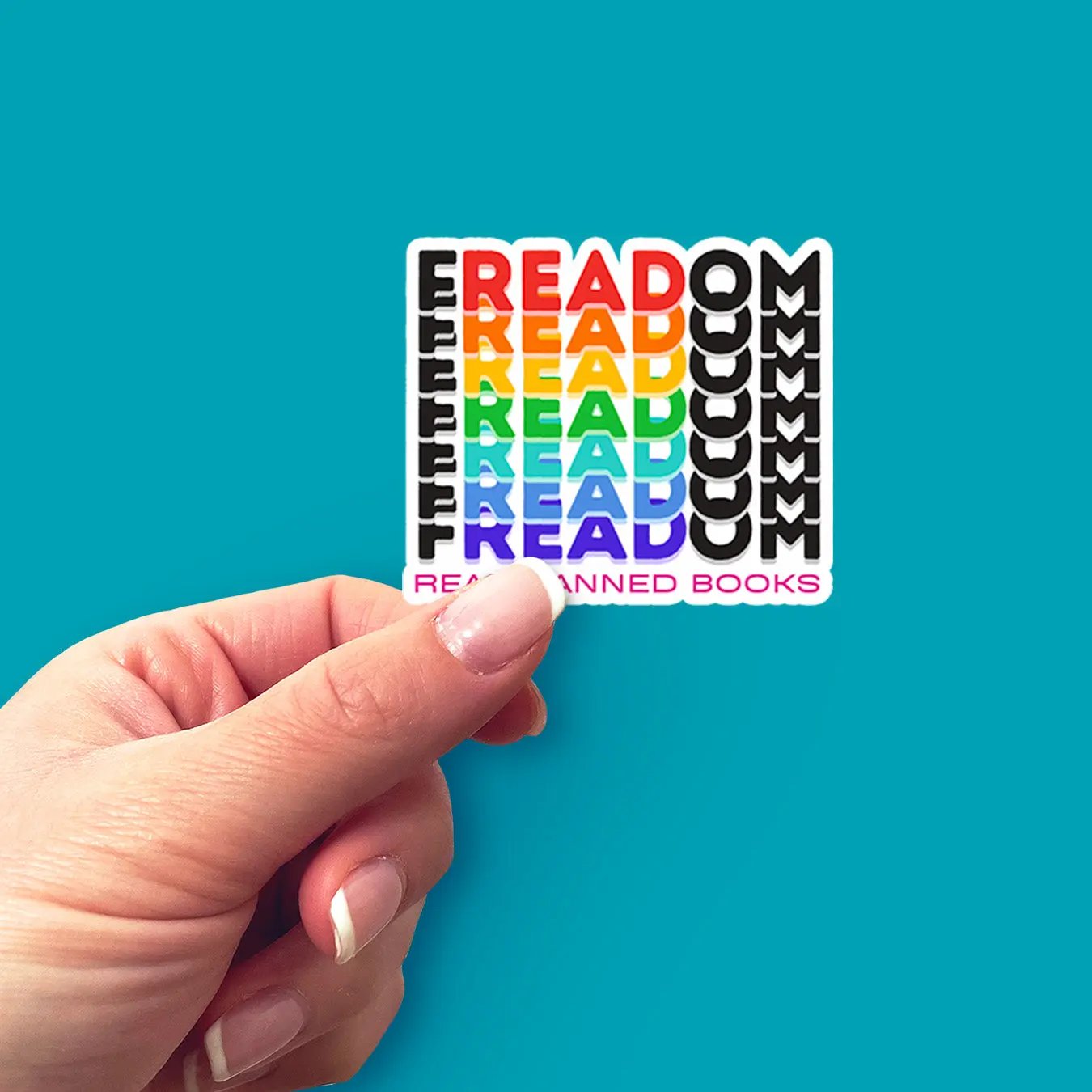 FREADOM – Read Banned Books Vinyl Sticker