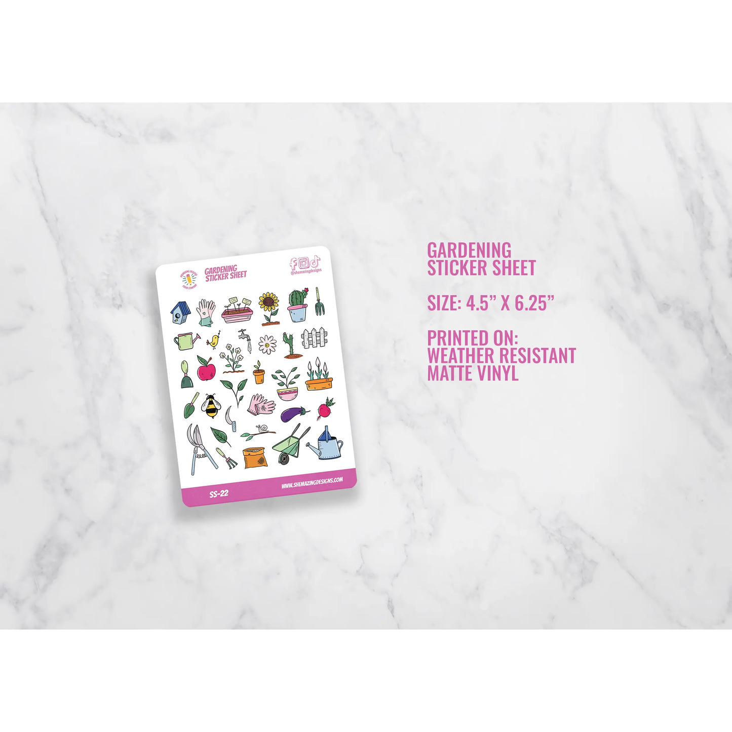 Gardening Sticker Sheet