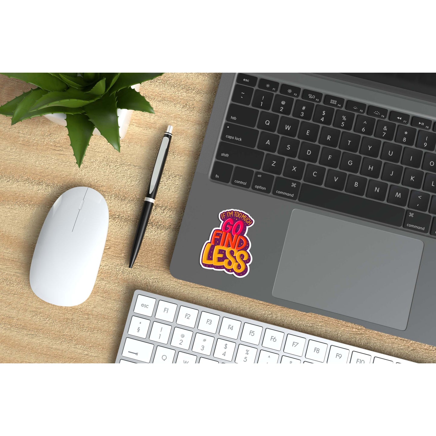 Go Find Less Vinyl Sticker