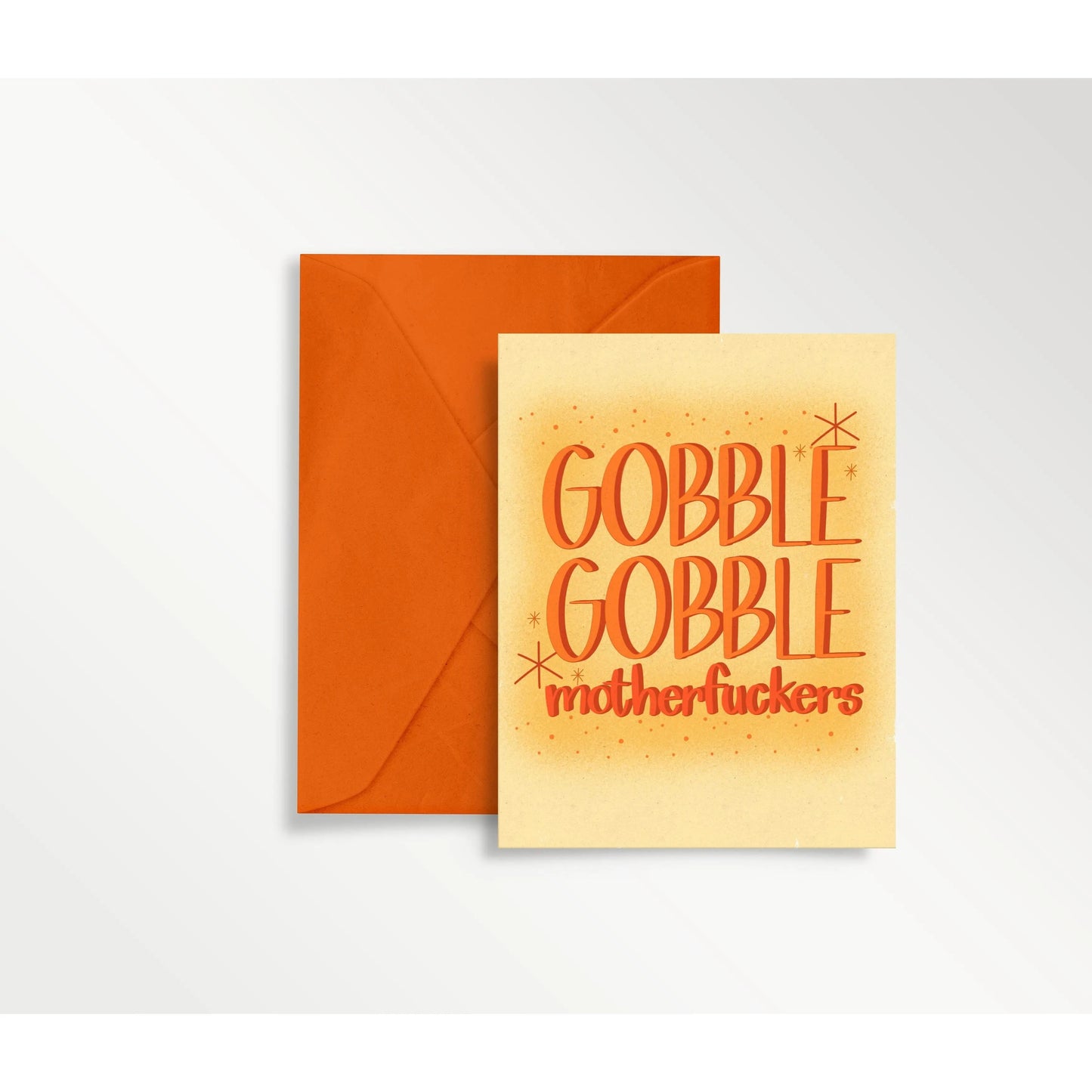 Chocolate Thanksgiving Card Funny Swear | Gobble Gobble Motherfu*kers