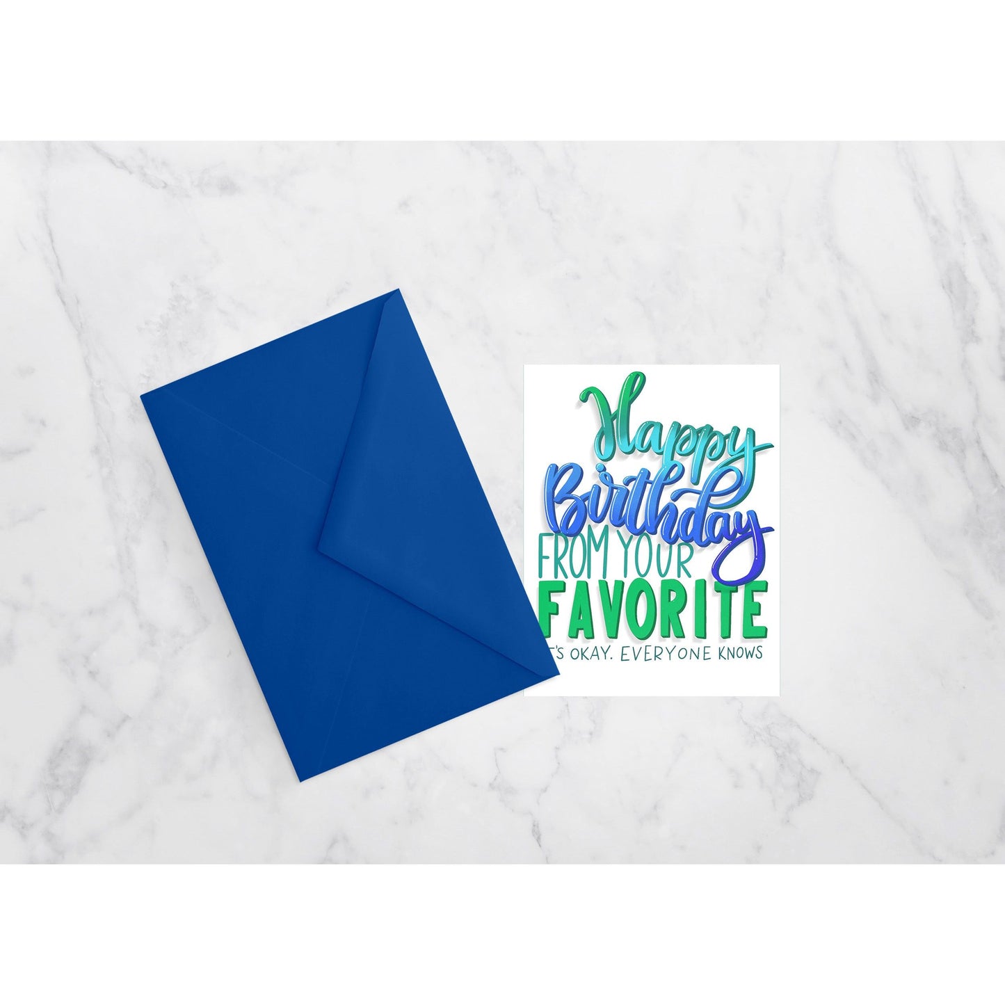 Happy Birthday from Your Favorite - Birthday Card | Parent, Mom, Dad, Funny Card