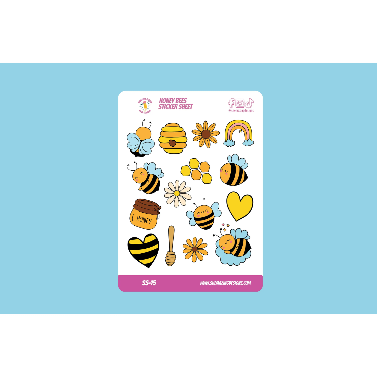 Honey Bees Sticker Sheet