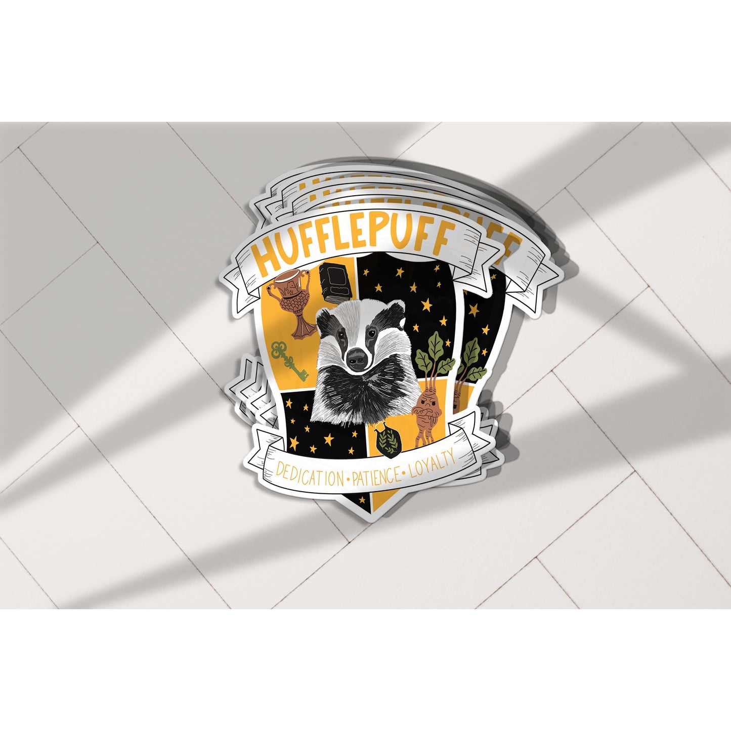 Hufflepuff Crest Vinyl Sticker-Harry Potter