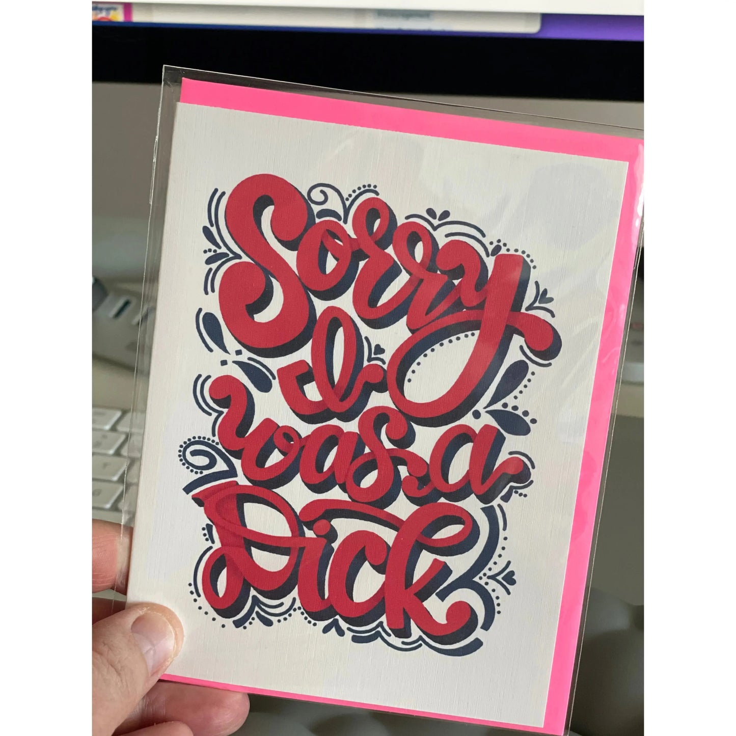 Sorry I Was a Dick -Greeting Card | sorry, funny card