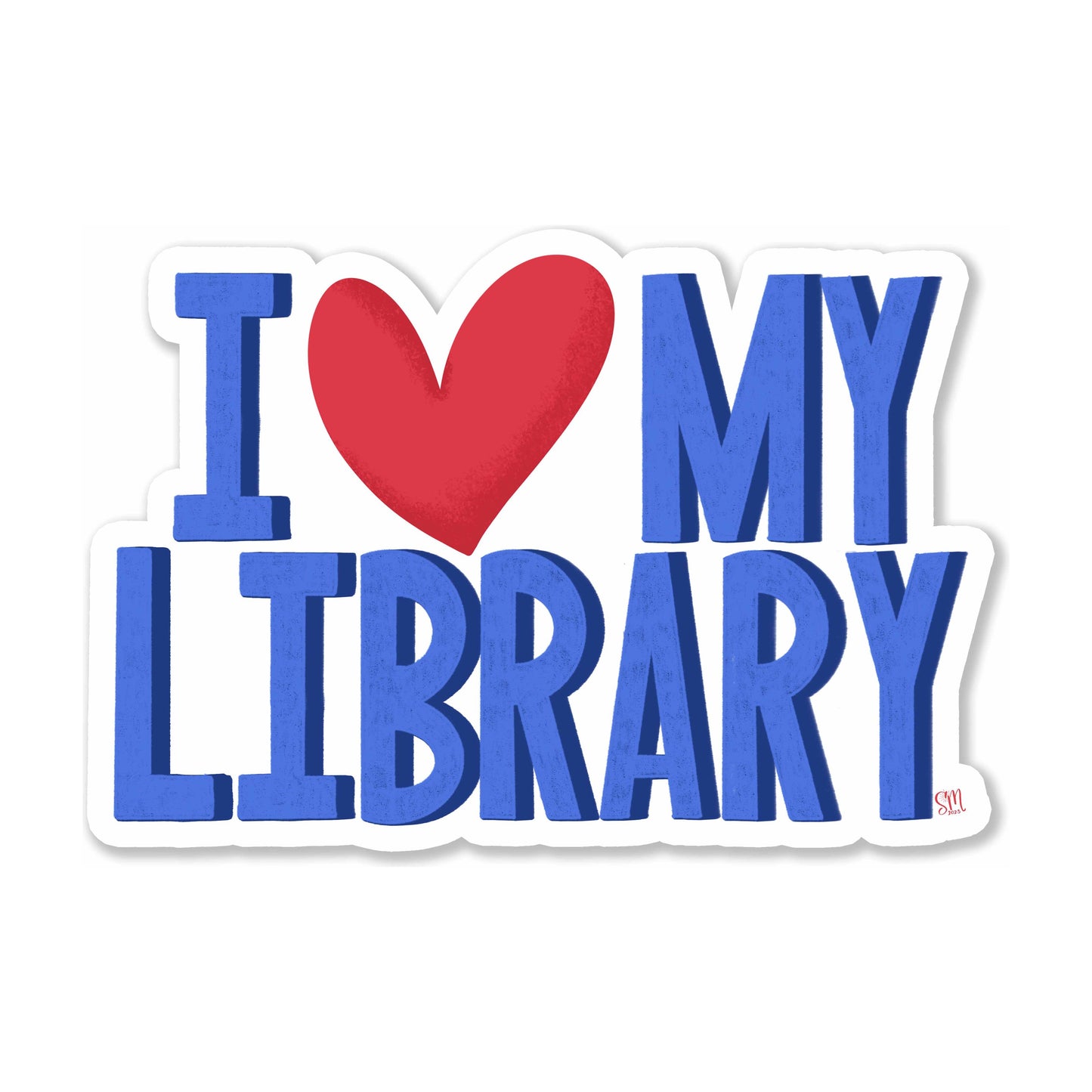 I ❤️ My Library Vinyl Sticker