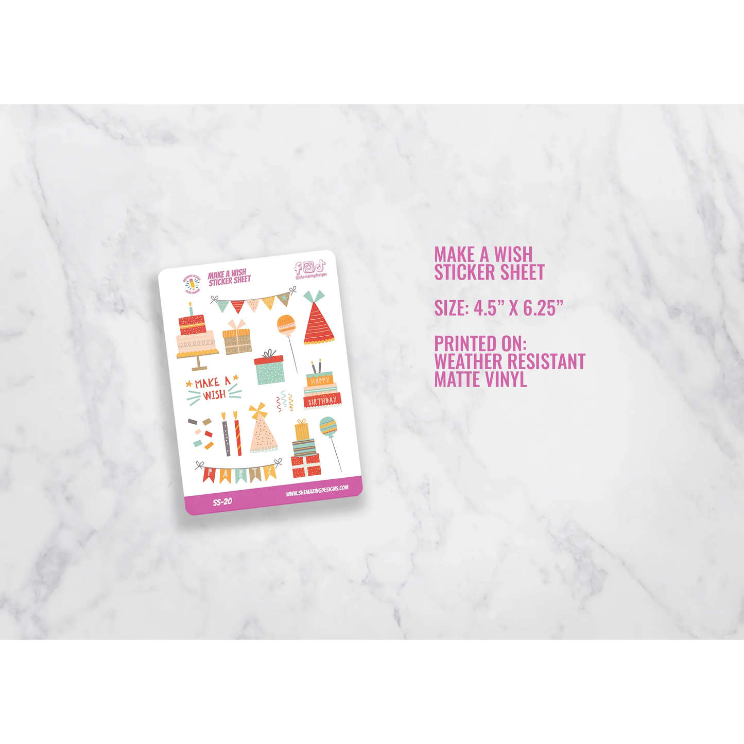 Make a Wish Sticker Sheet