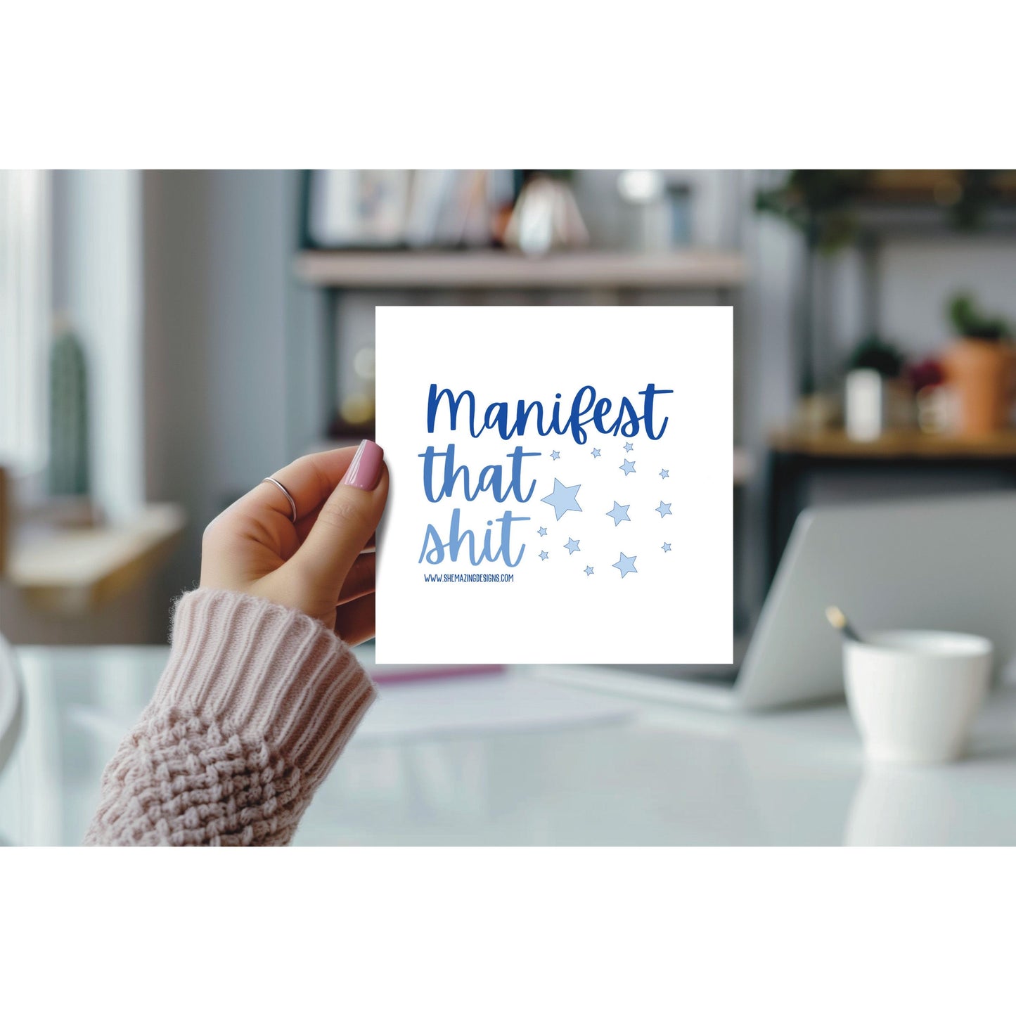 Manifest That Shit Mirror Cling Decal