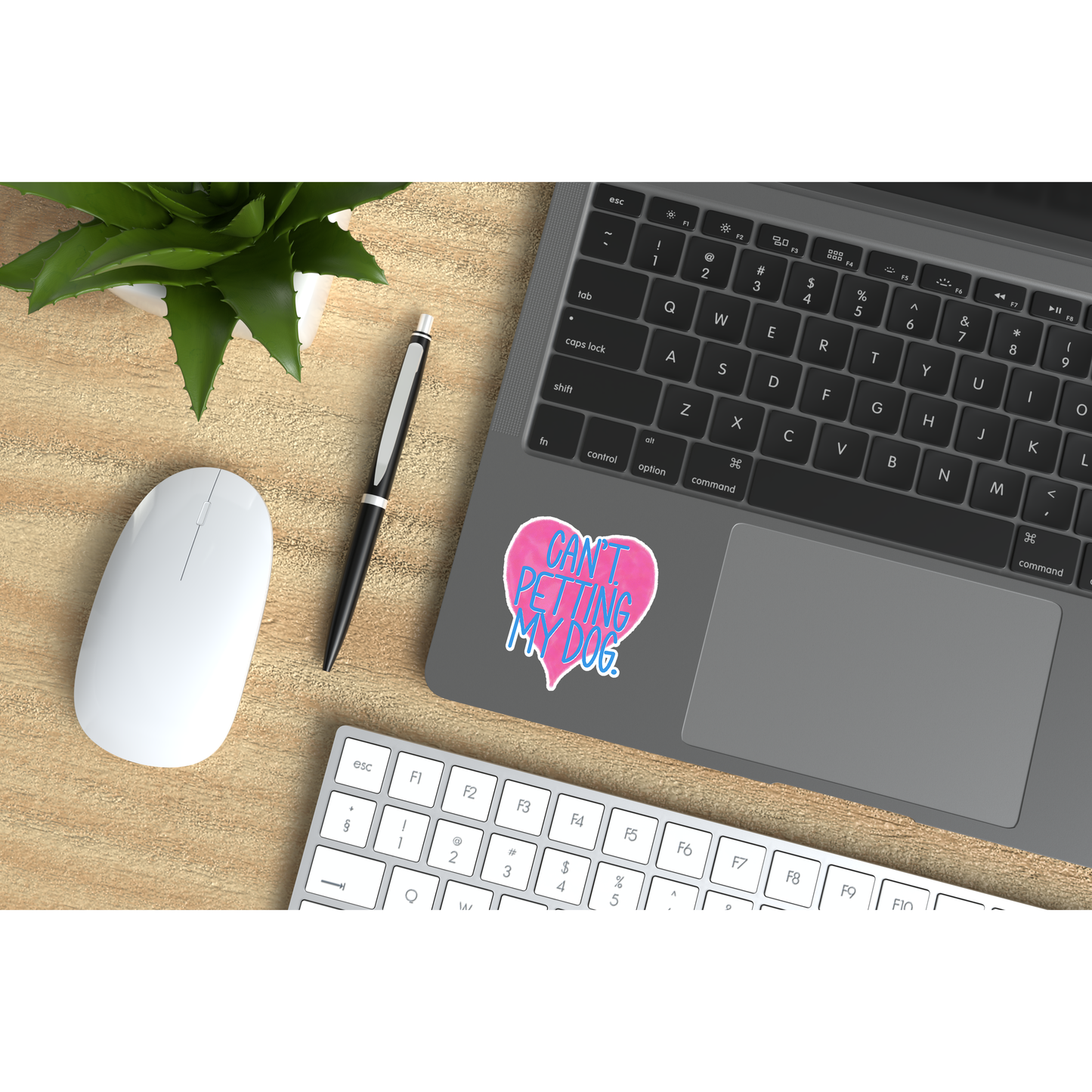 Can’t. Petting My Dog Vinyl Sticker | Funny Dog Lover Decal