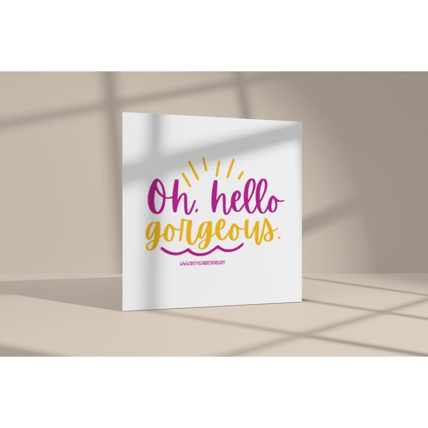 Oh Hello Gorgeous Mirror Cling Decal