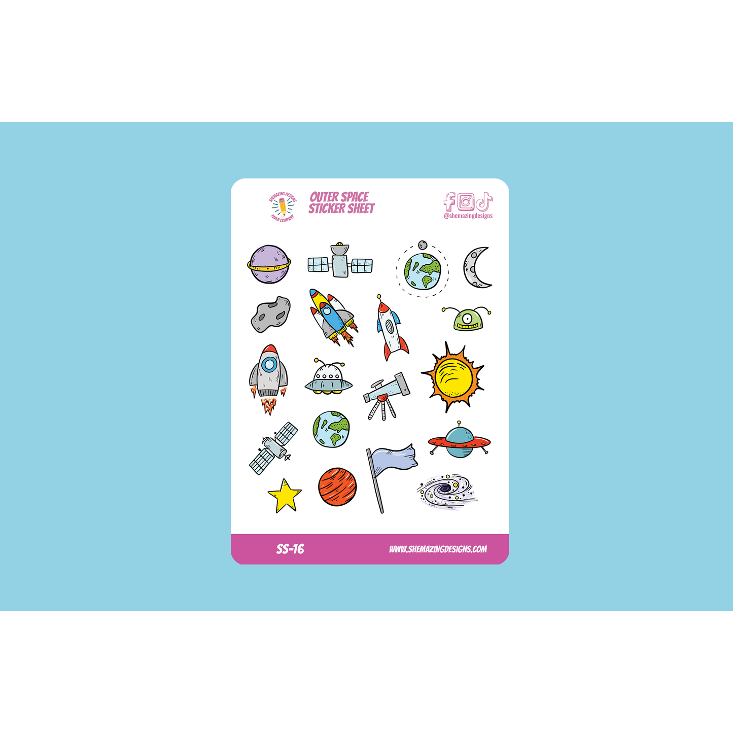 Outer Space Sticker Sheet