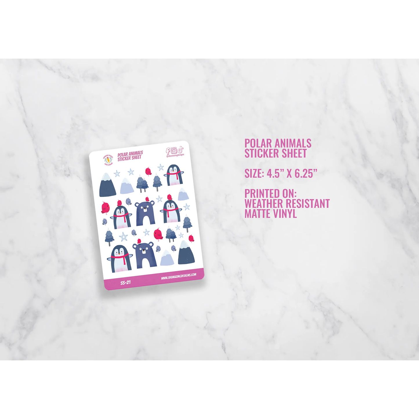 Polar Animals Sticker Sheet