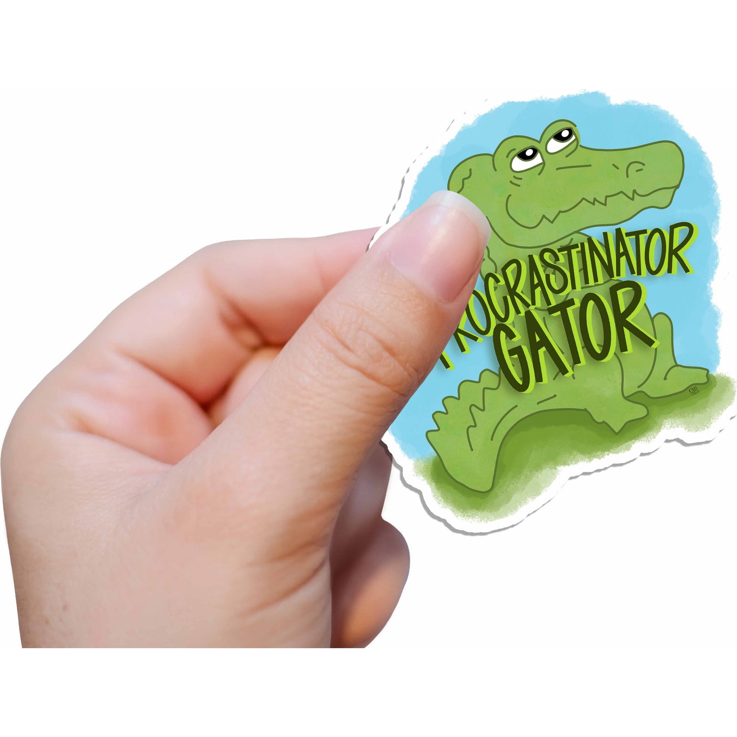 Procrastinator Gator Vinyl Sticker