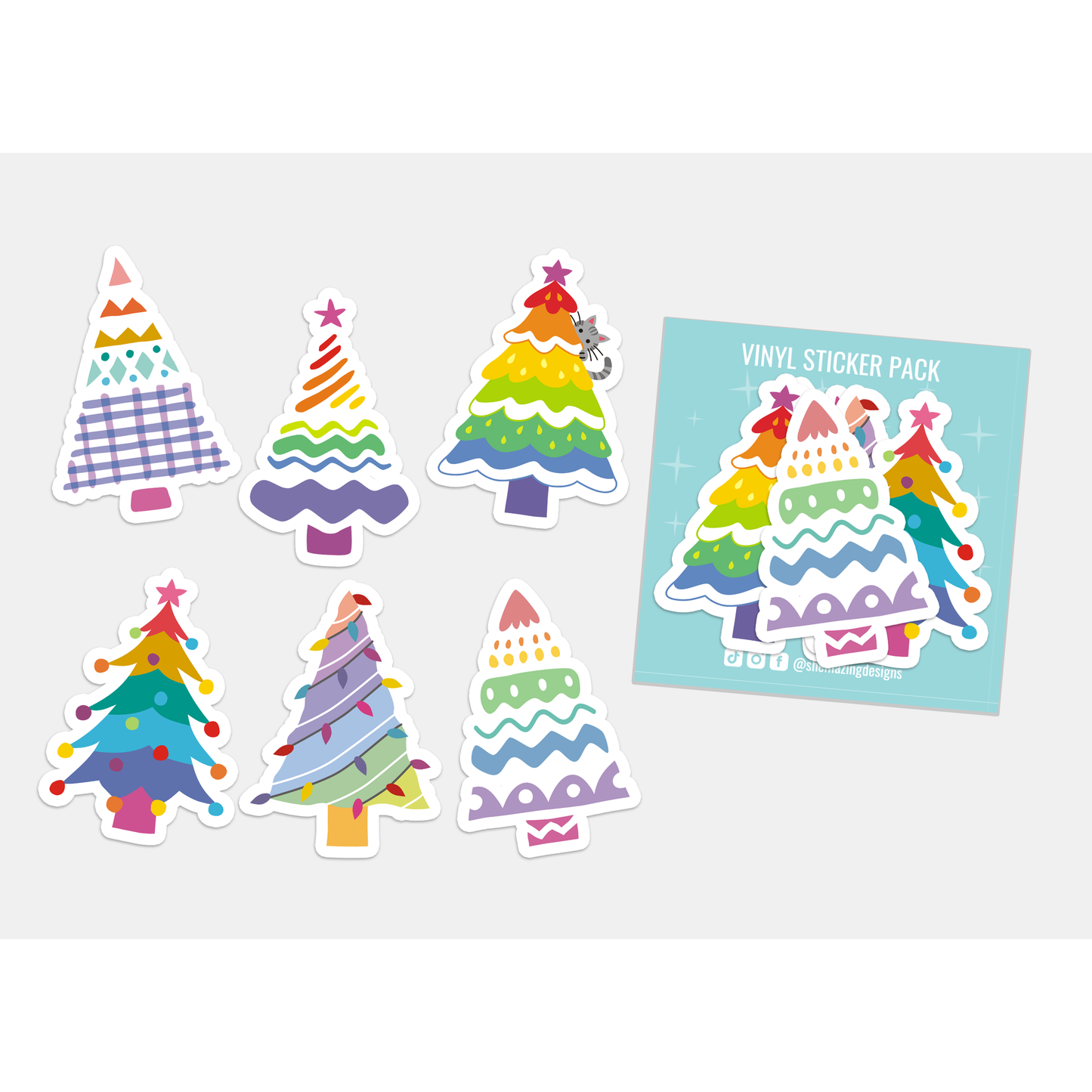 Oh Christmas Tree (Rainbow) - Sticker Pack