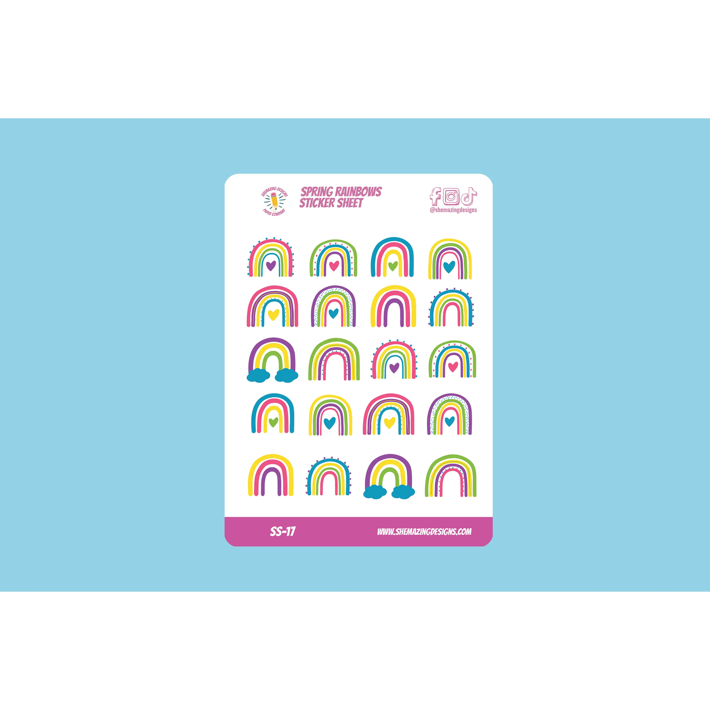 Spring Rainbows Sticker Sheet