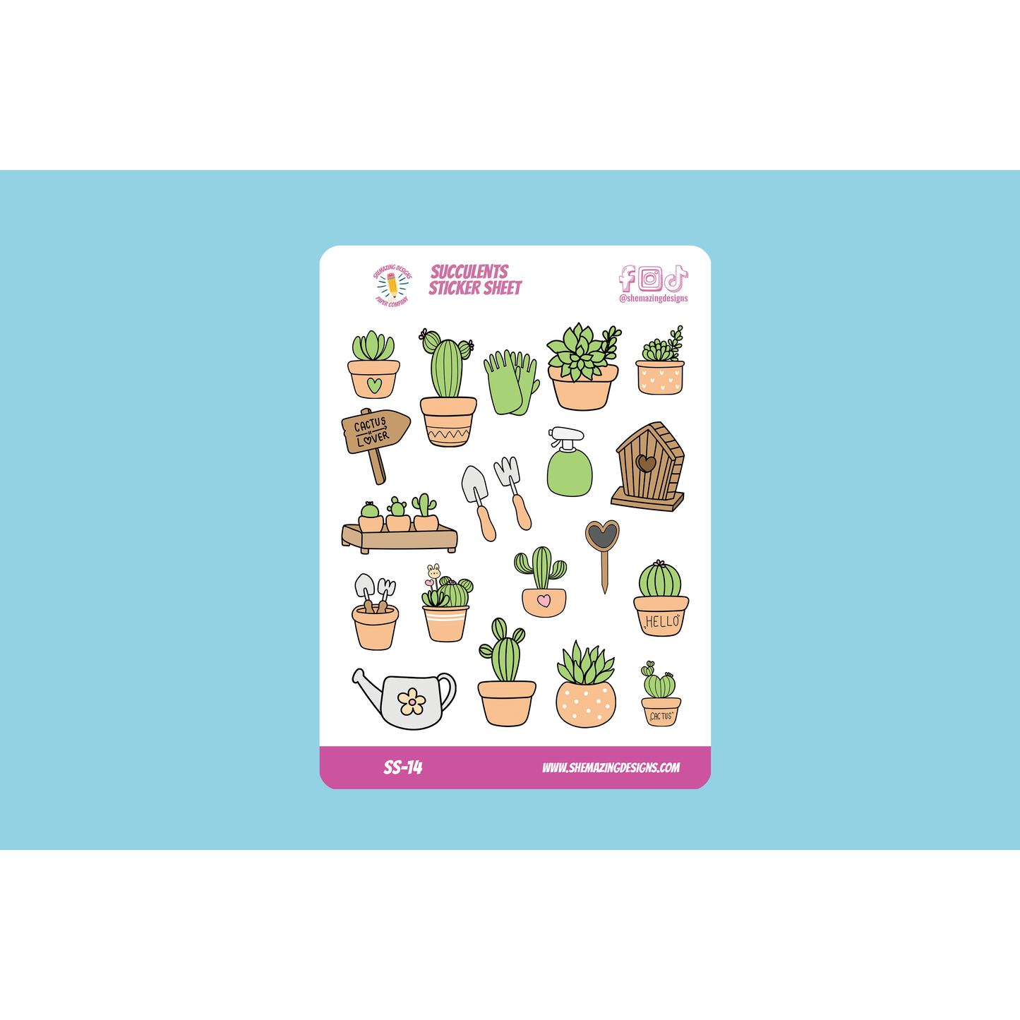 Succulents Sticker Sheet