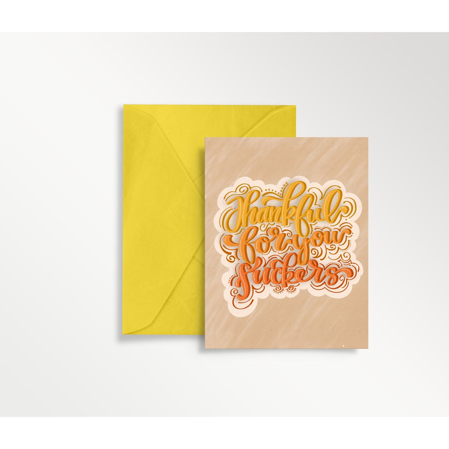 Thanksgiving Card | Thankful For You Fu*kers | Funny, Swear