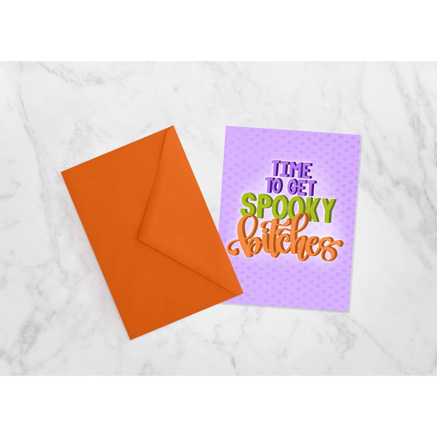 Halloween Card | Time to Get Spooky Bitches | funny card for friend