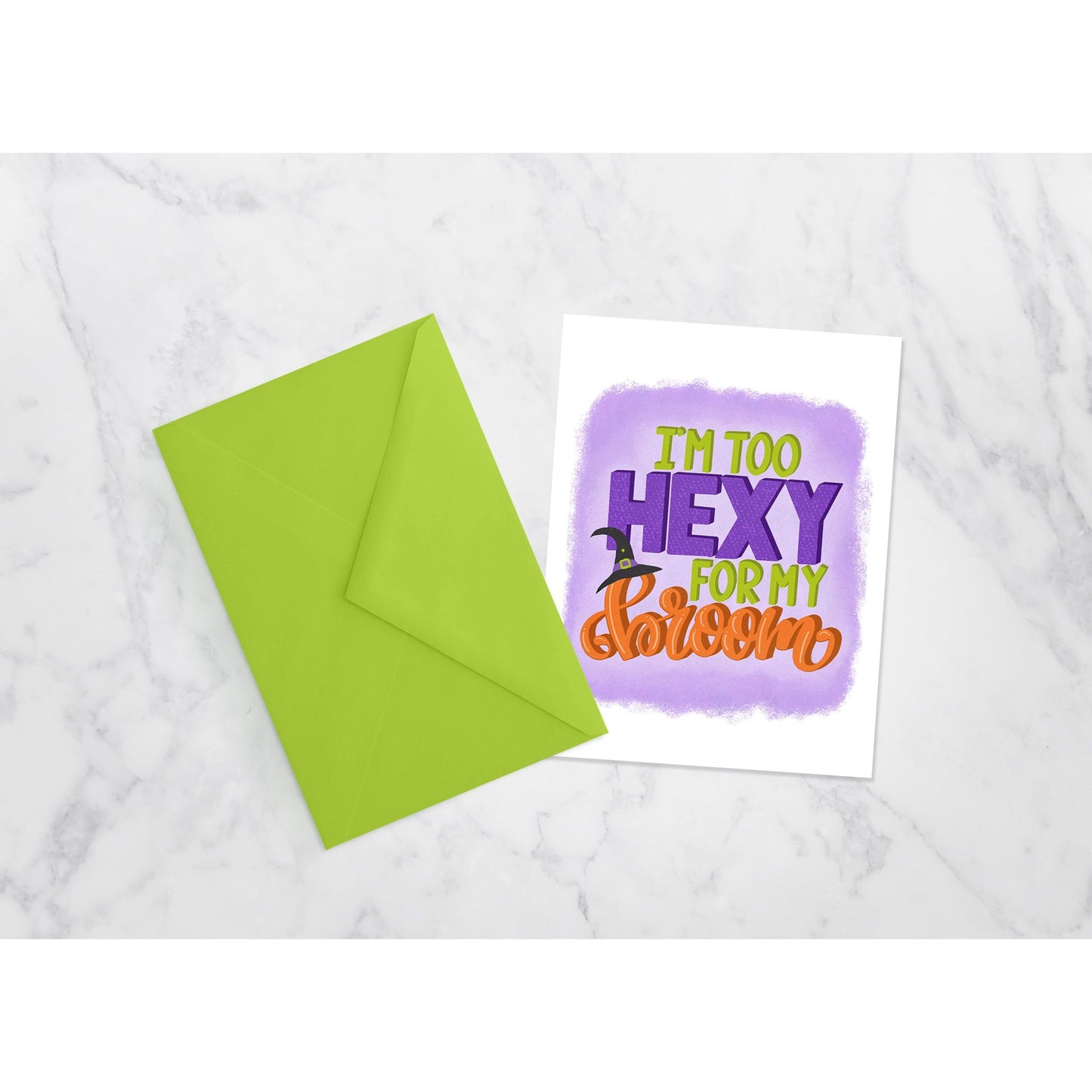 Halloween Card funny | Too Hexy for My Broom