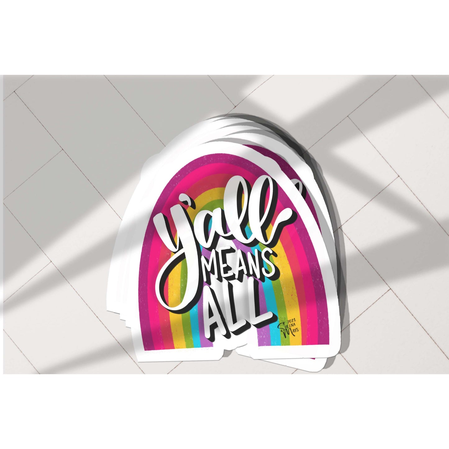 Y'all Means All Vinyl Sticker