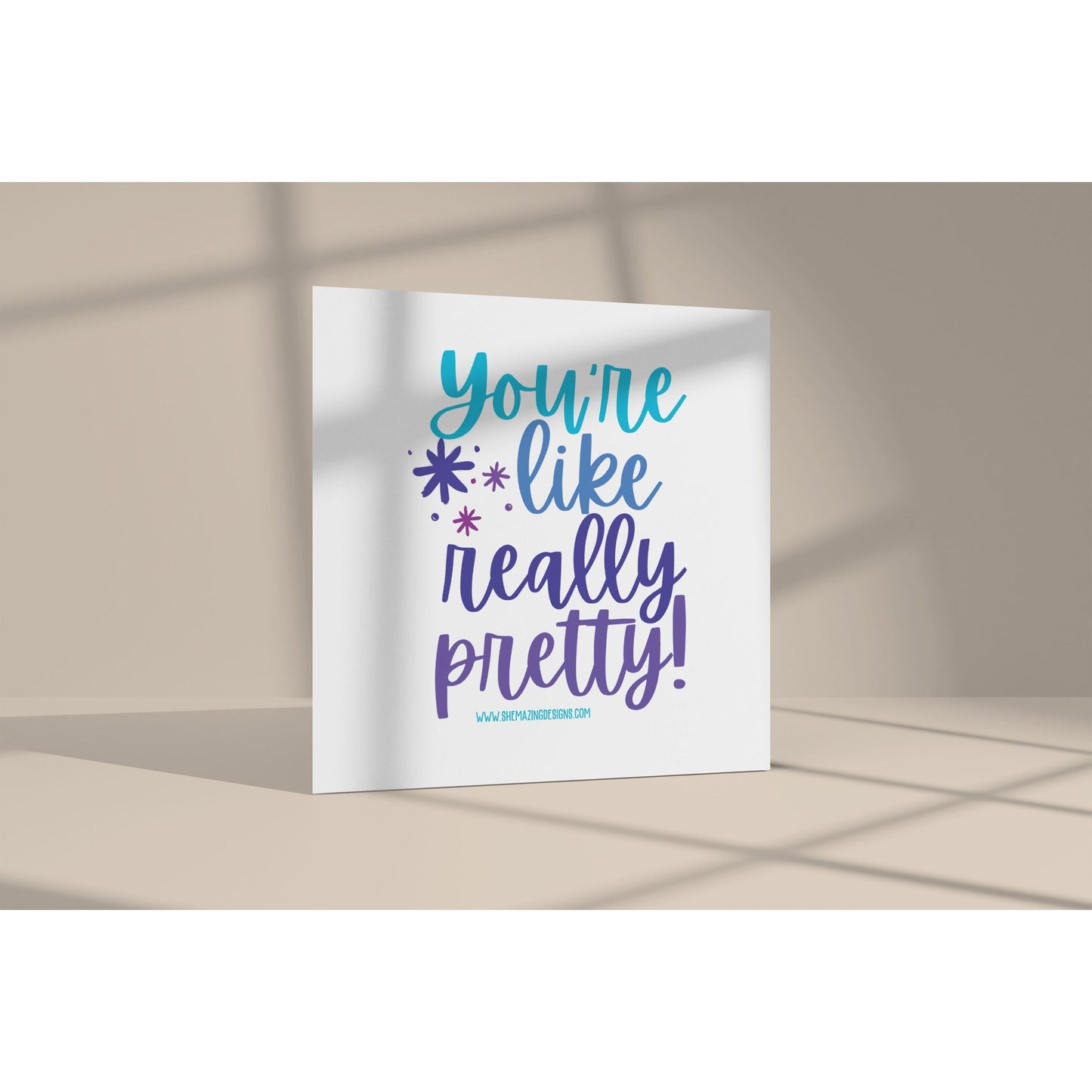 You're Like Really Pretty Mirror Cling Decal