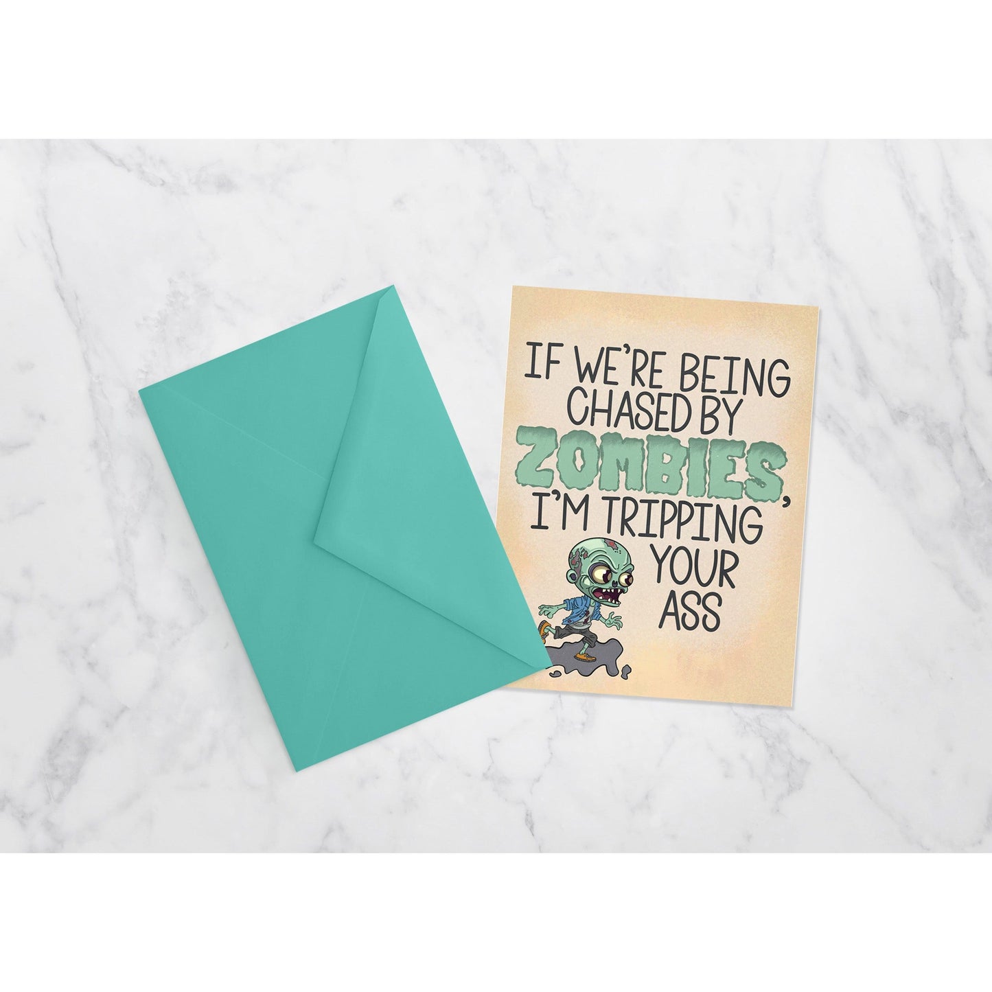 Funny Zombie Halloween Card | I'm Tripping Your Ass