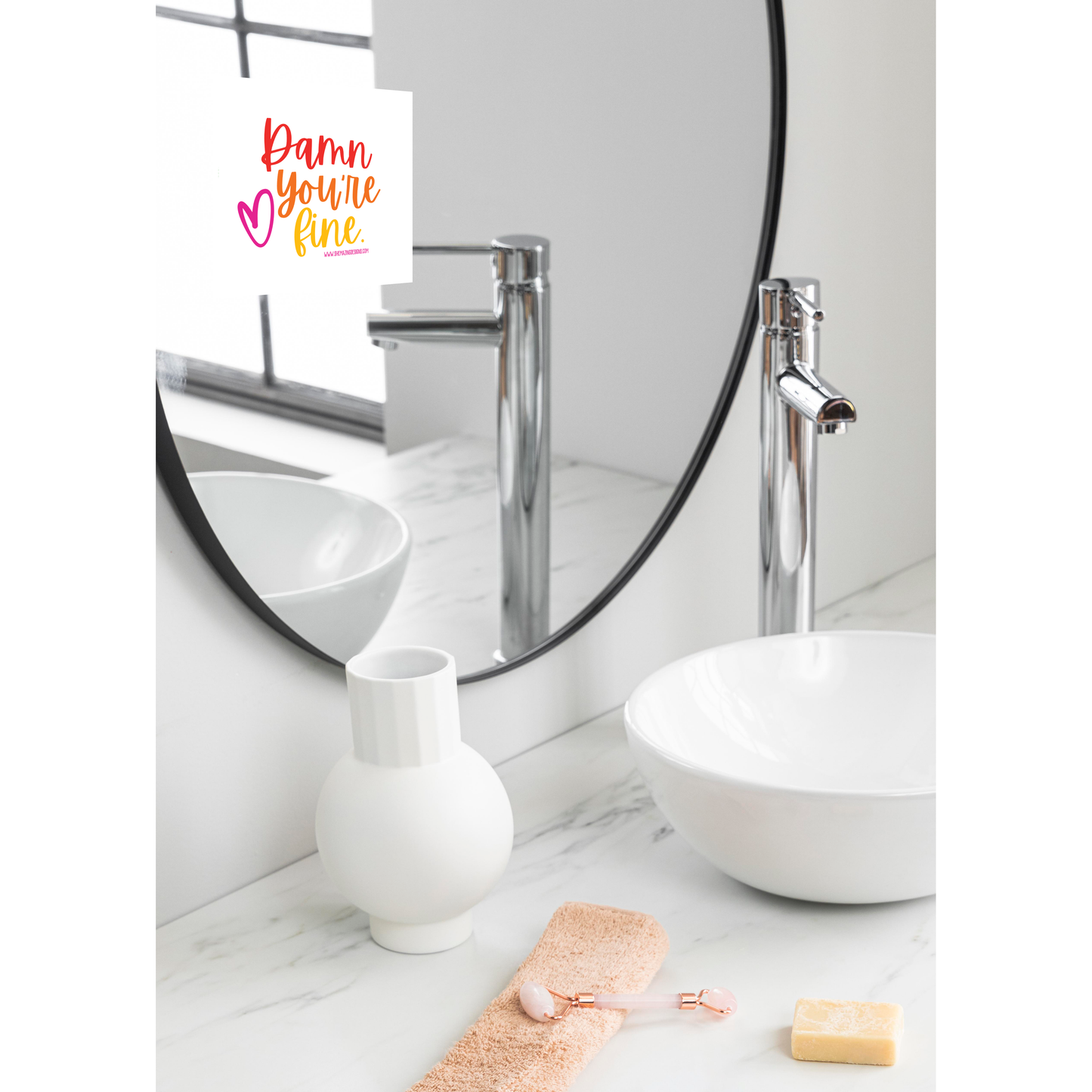 Damn, You're Fine Mirror Cling Decal