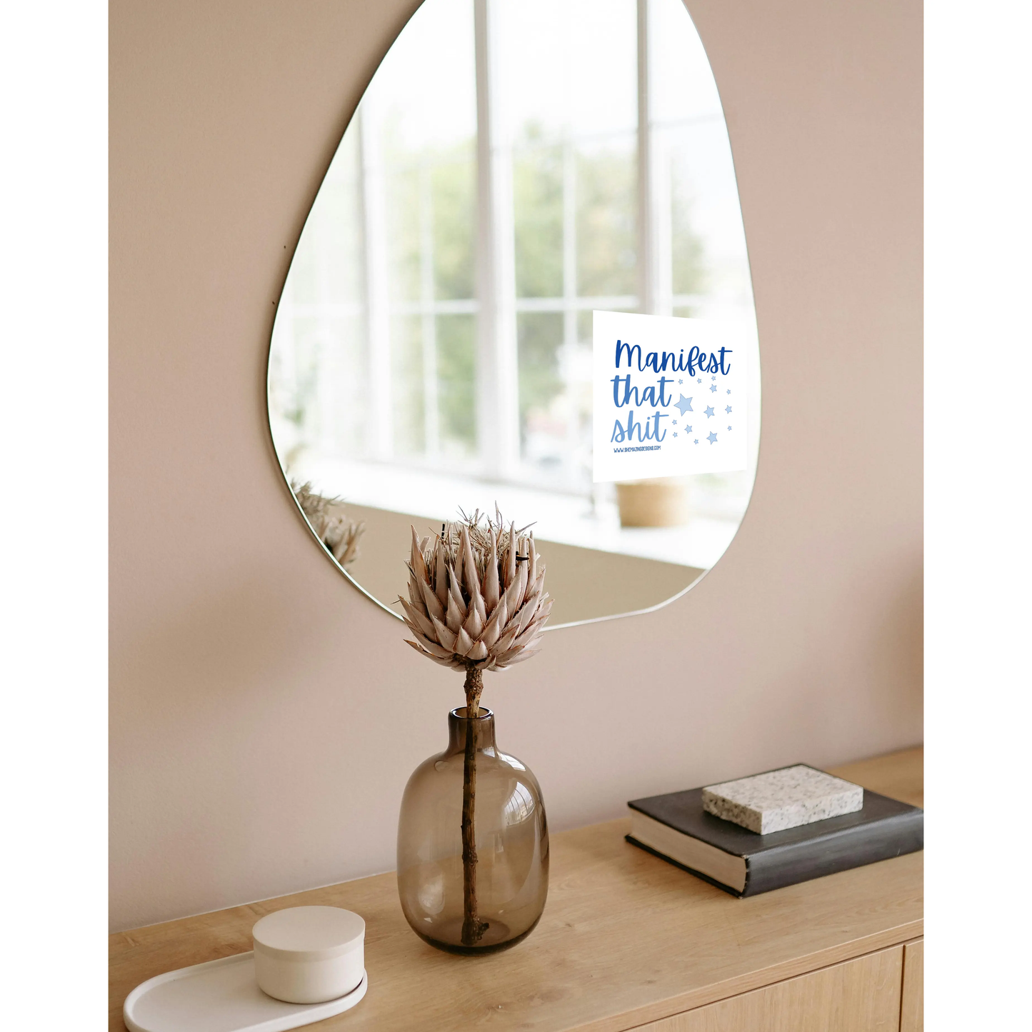 Manifest That Shit Mirror Cling Decal