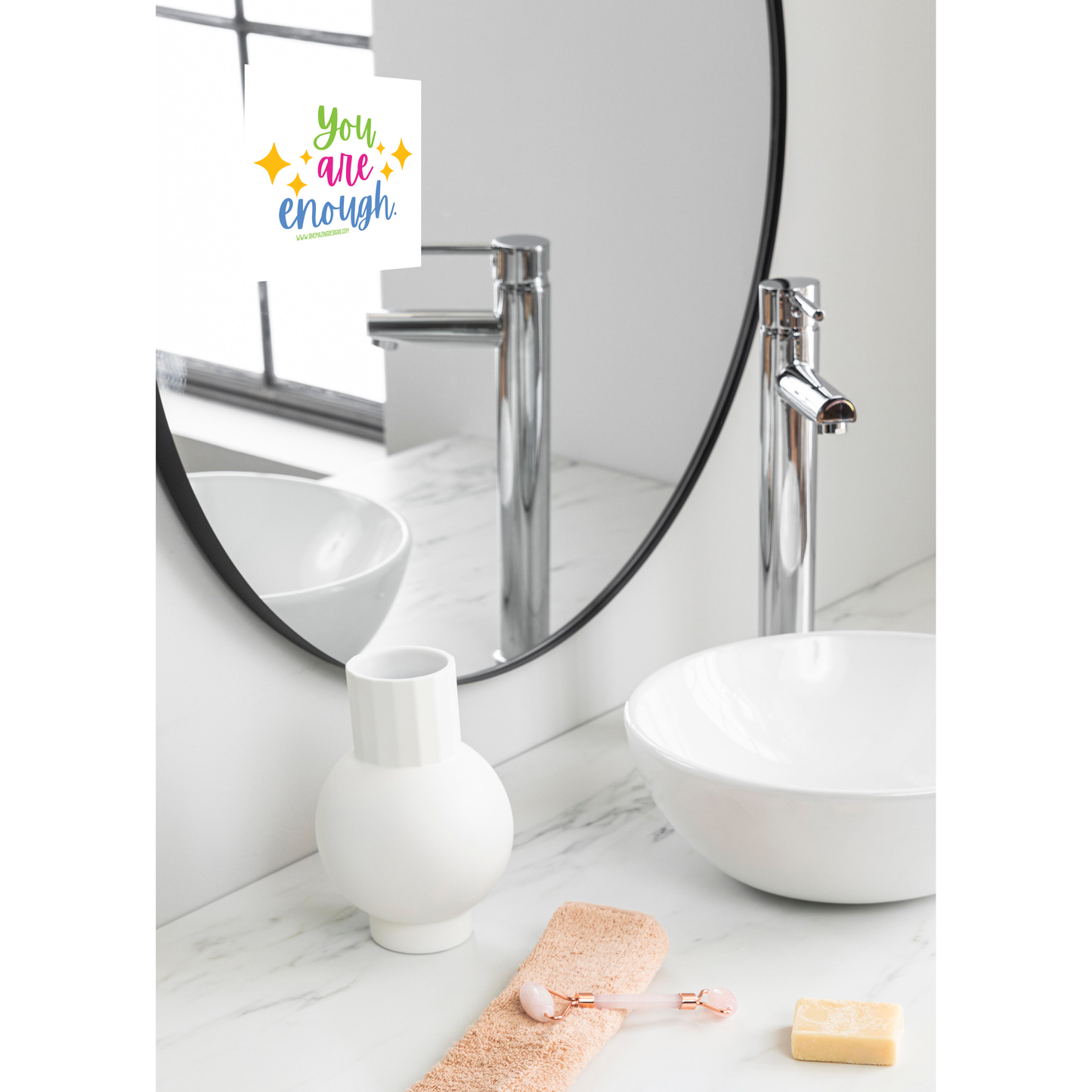 You Are Enough Mirror Cling Decal