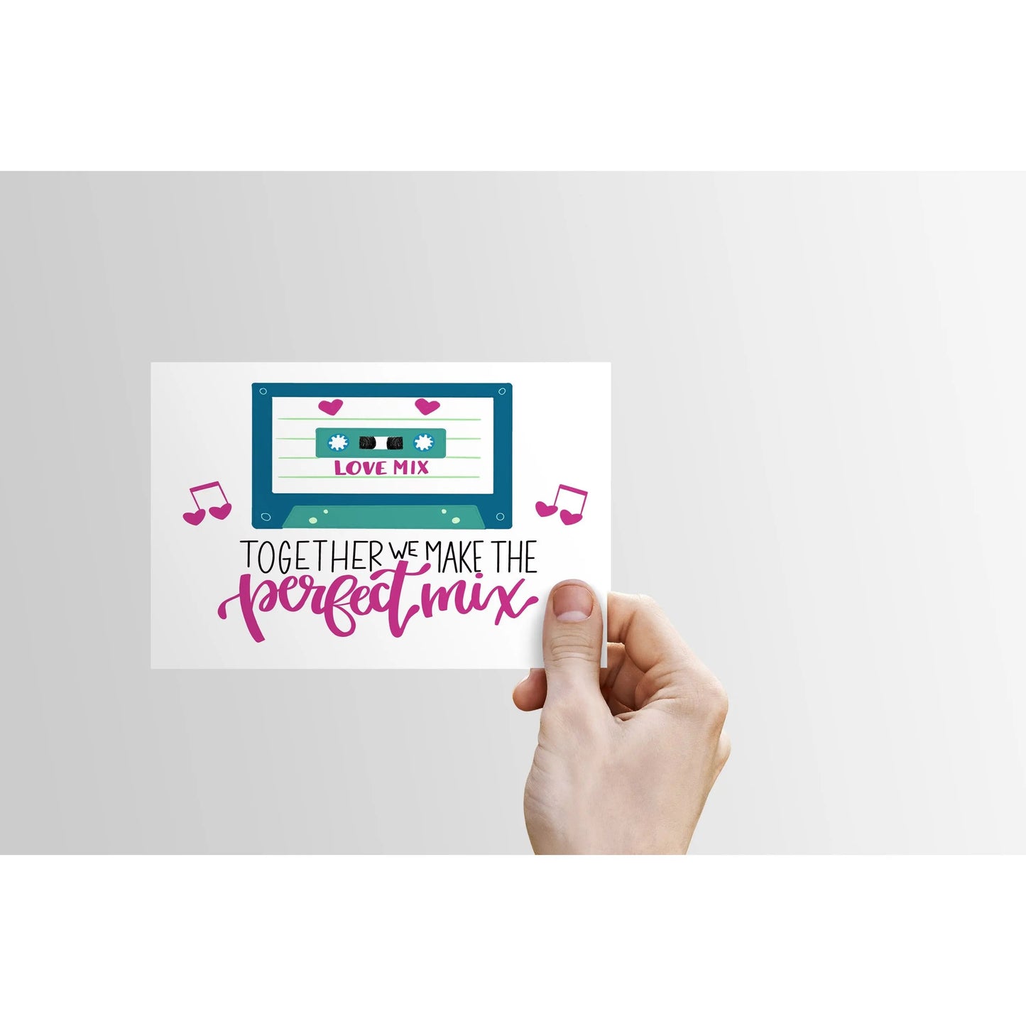Together We Make the Perfect Mix - Greeting Card | Love, 80s theme, cassette