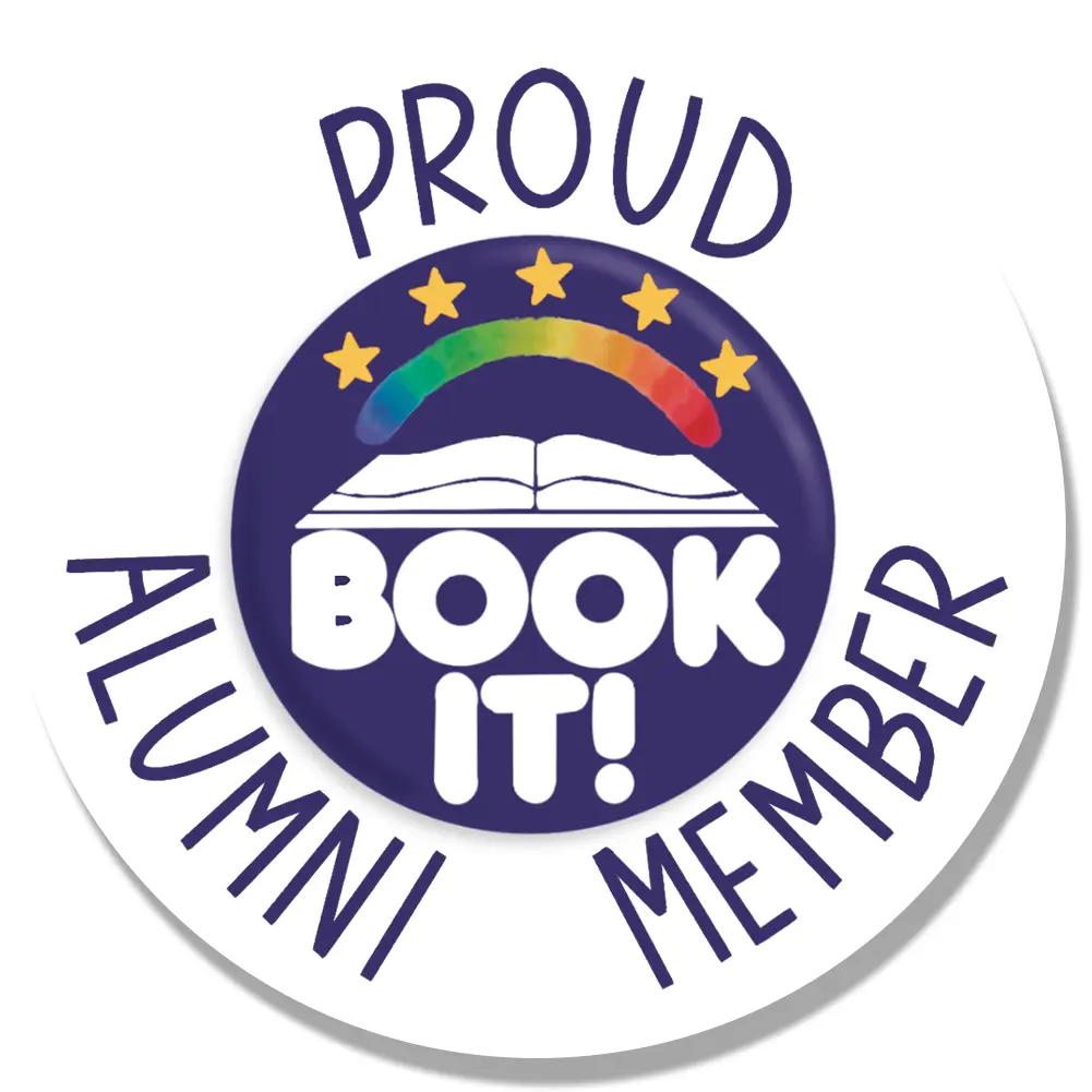 Dark Slate Blue Book It - Proud Alumni Member - Vinyl Sticker