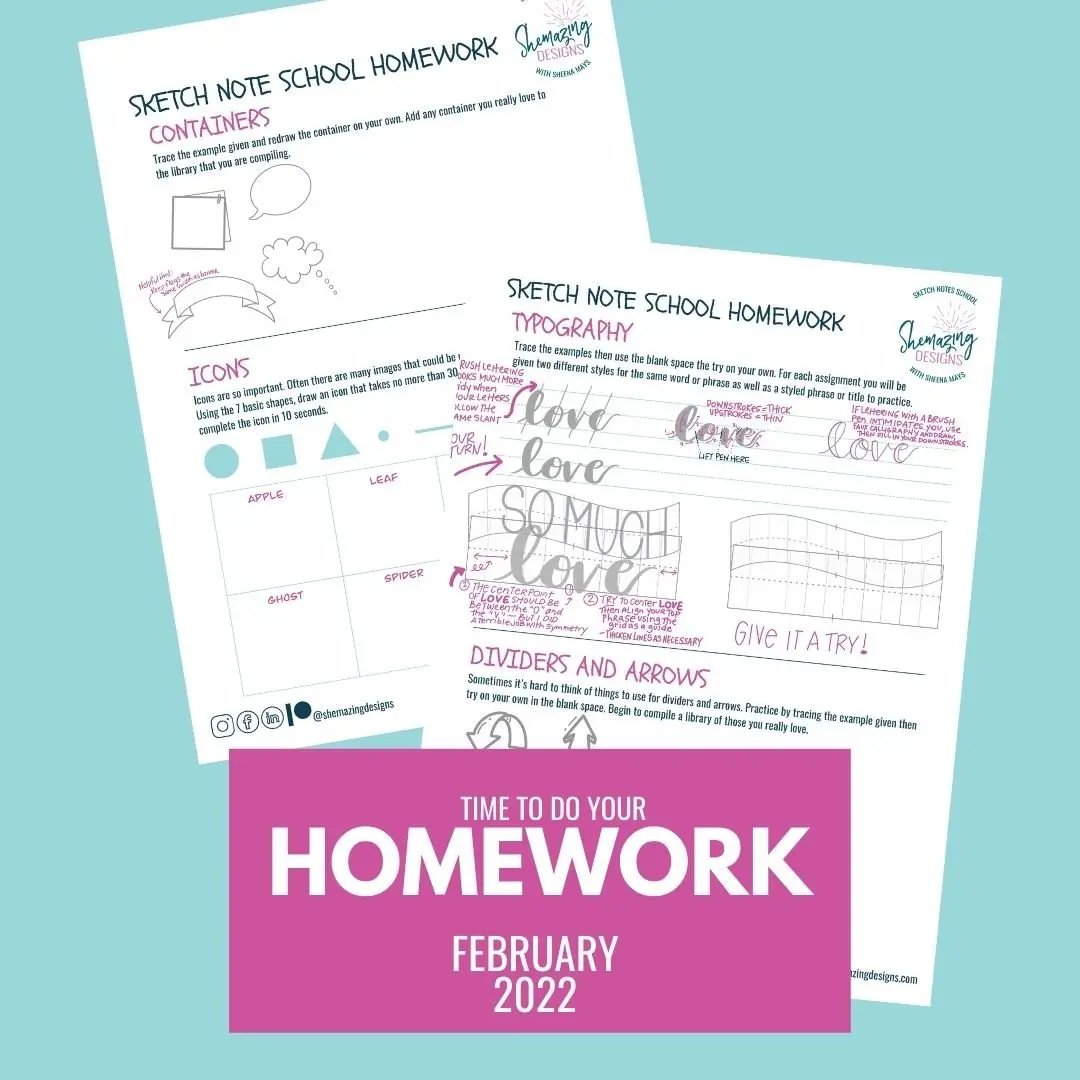 Light Steel Blue Sketch Notes Homework #2