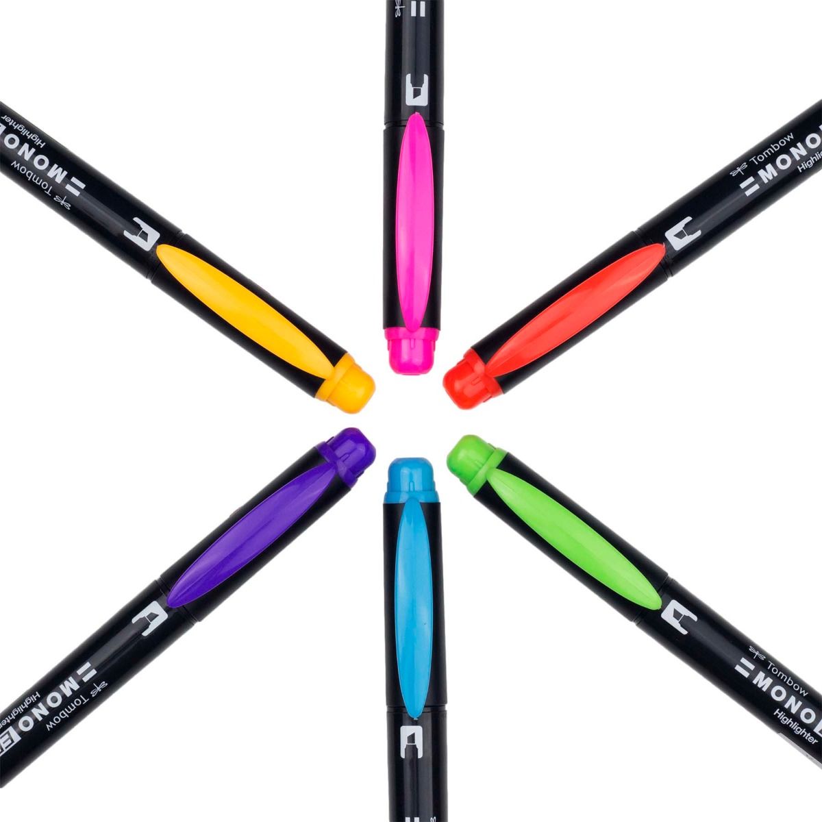 Tombow MONO Edge Highlighter, 6-Pack