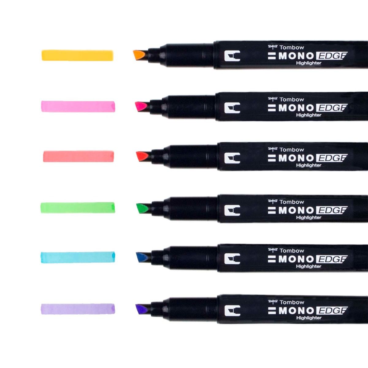 Tombow MONO Edge Highlighter, 6-Pack