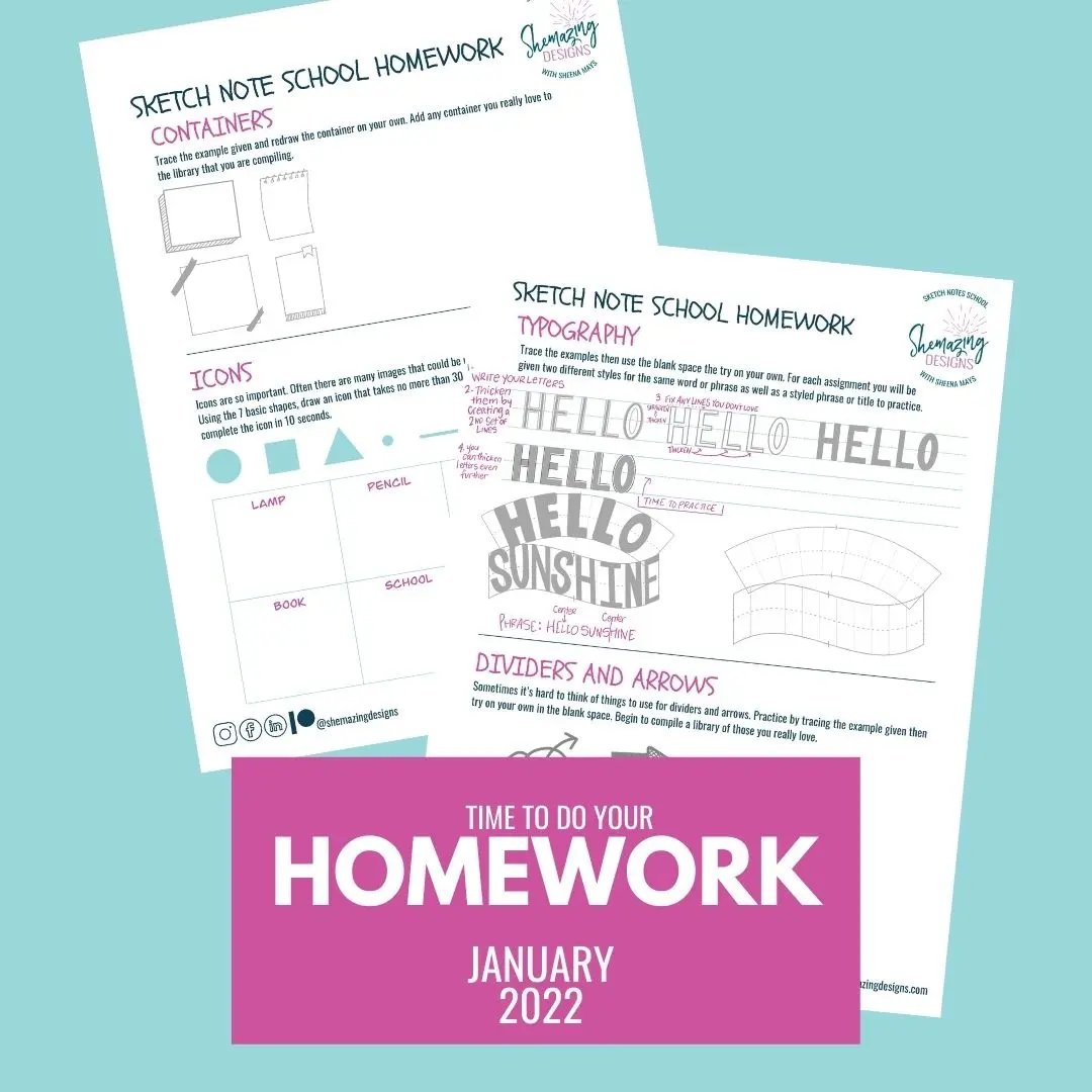 Light Blue Sketch Notes Homework #1