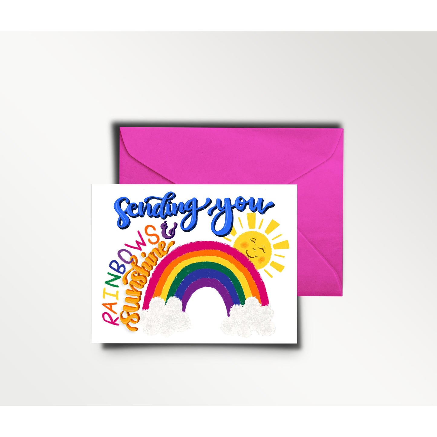 Rainbows and Sunshine Card - Thinking of You Card