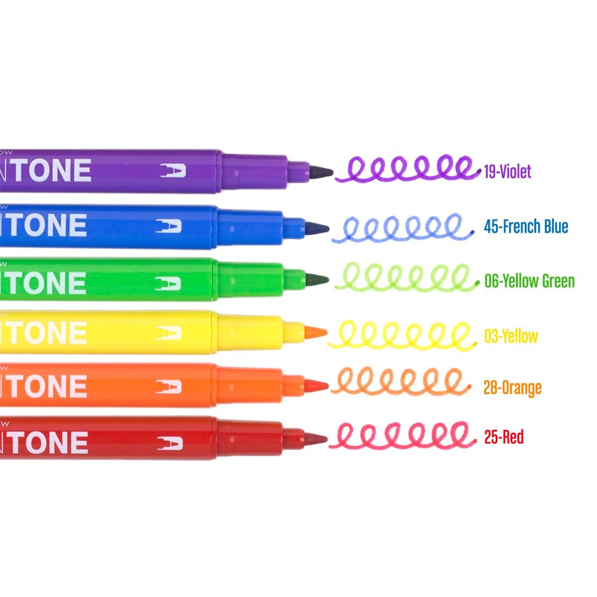 Tombow TwinTone Marker Set, 6-Pack