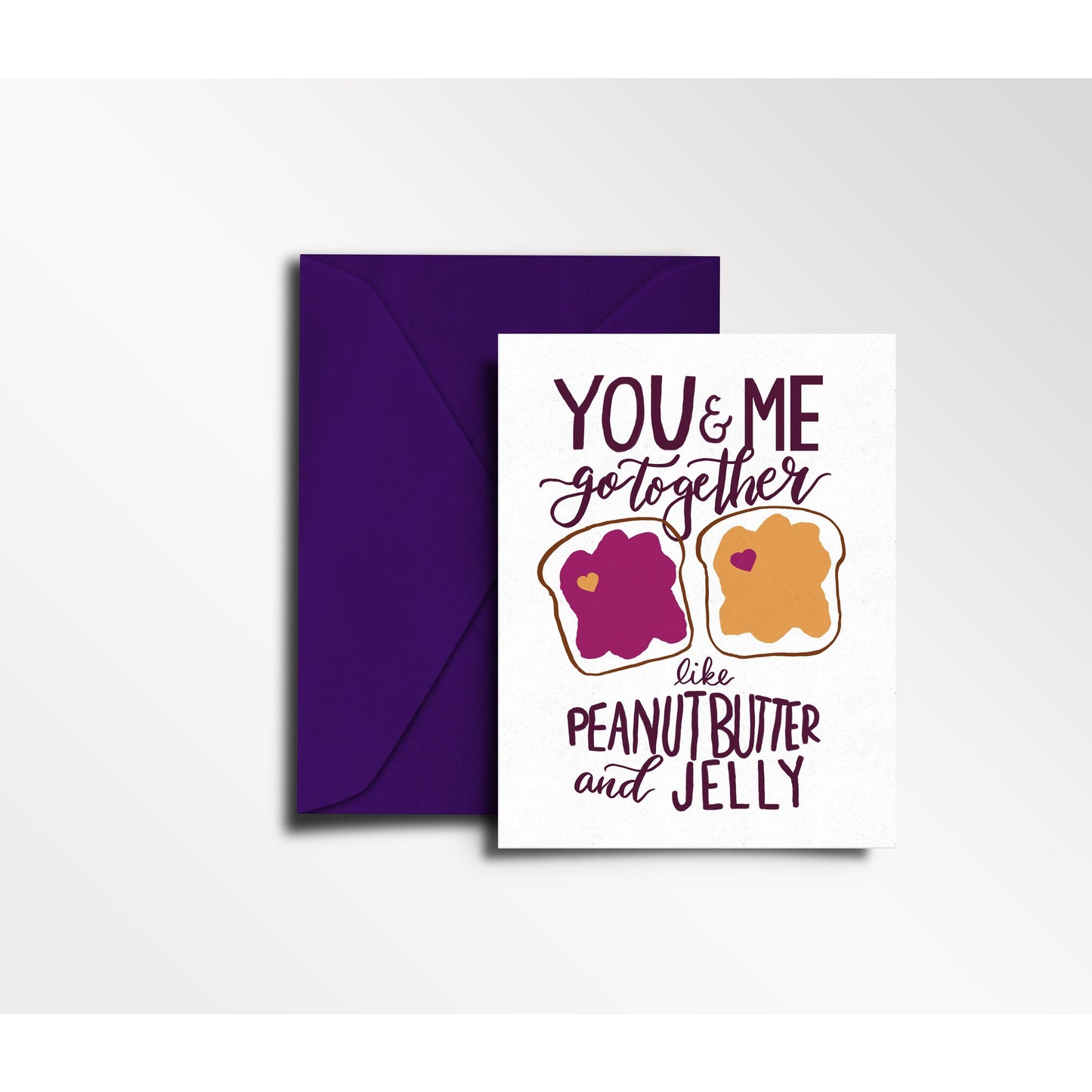 Peanut Butter and Jelly - You & Me Series - love, anniversary card