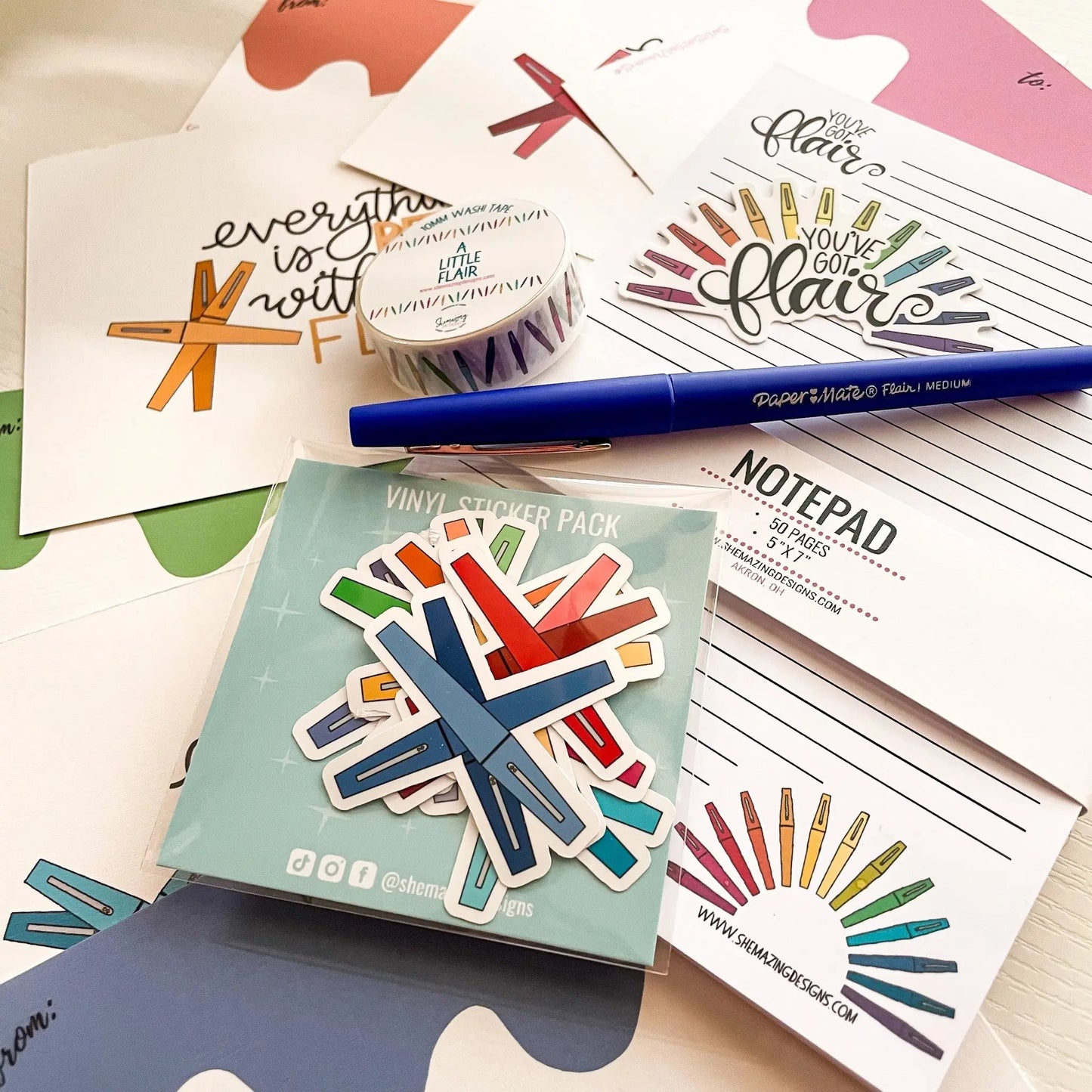 Flair Pen (Rainbow) - Sticker Pack