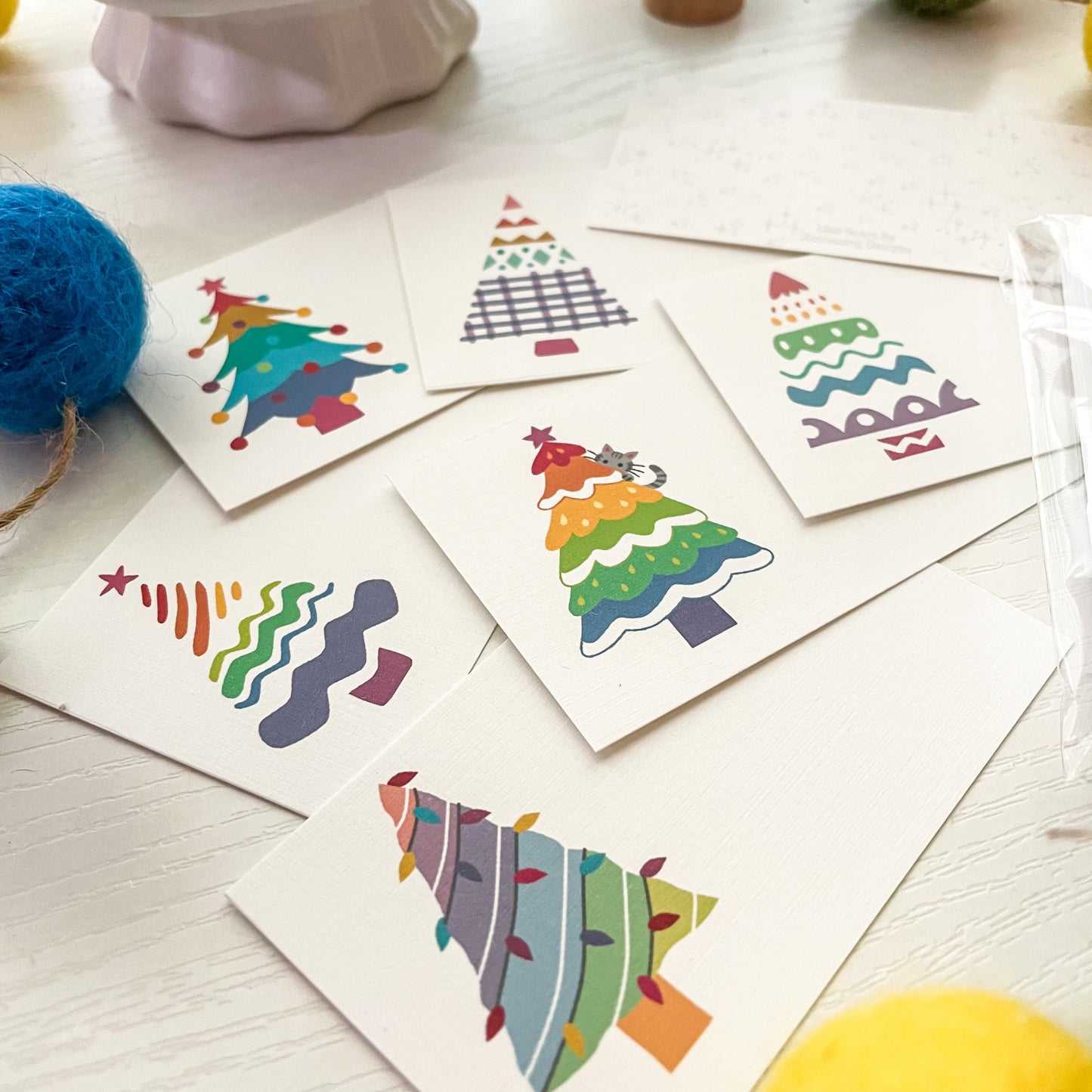 RETIRING - Oh Christmas Tree (Rainbow) - Mini Note Set