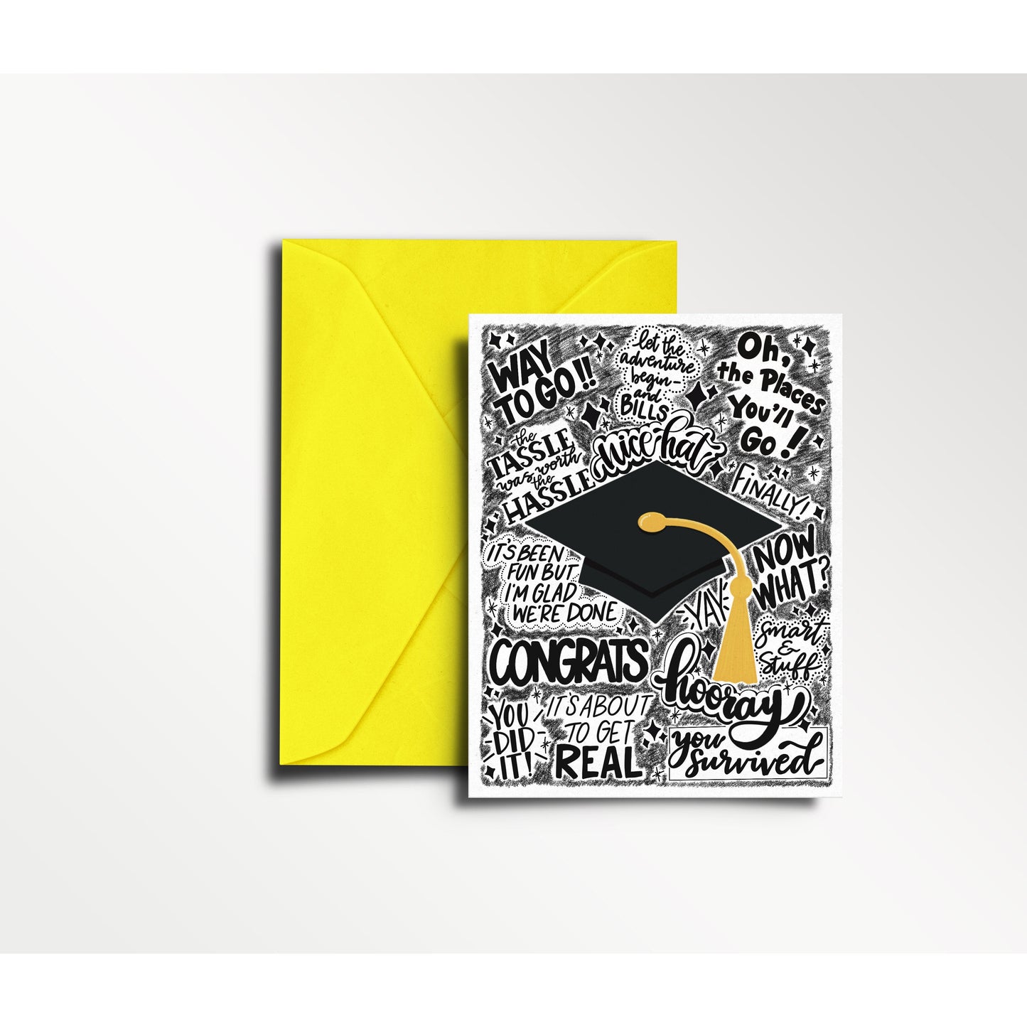 Graduation Card - Sketch Style | graduate, congrats, proud of you, sentiments