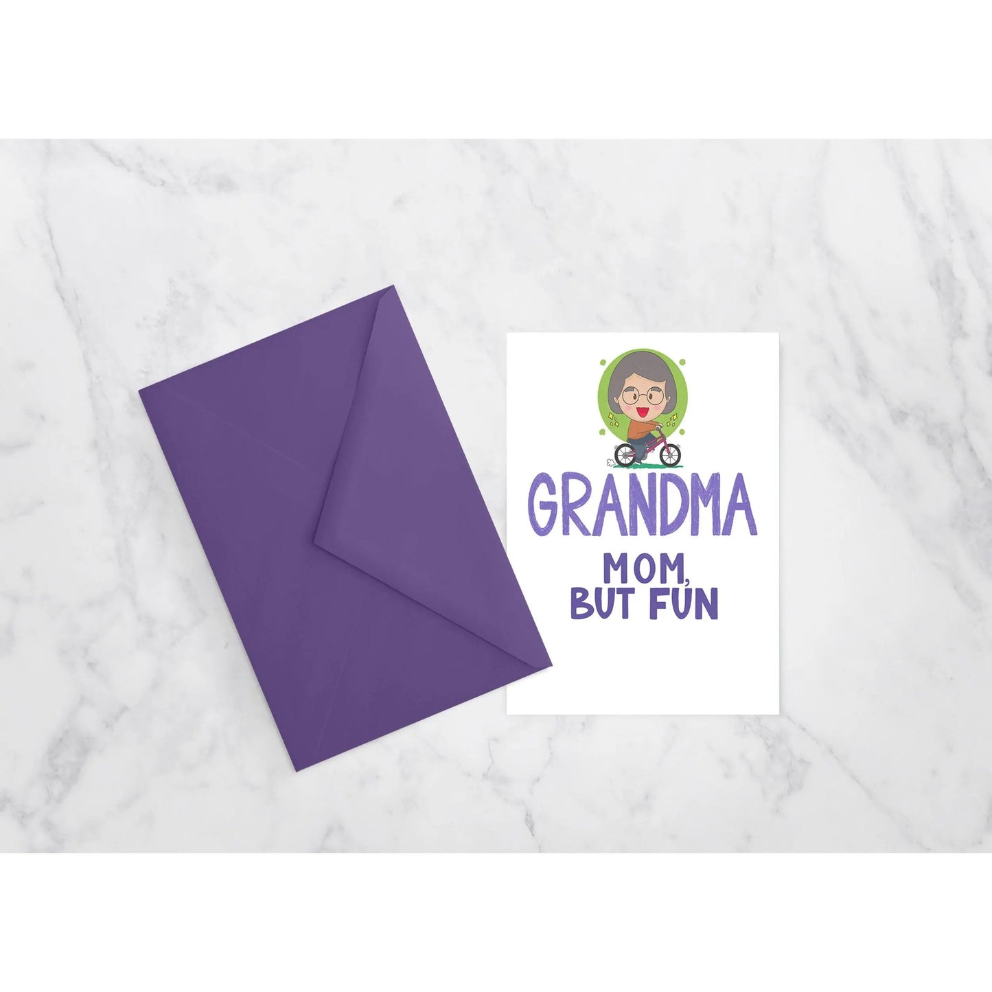 Grandma - Mom But Fun Greeting Card