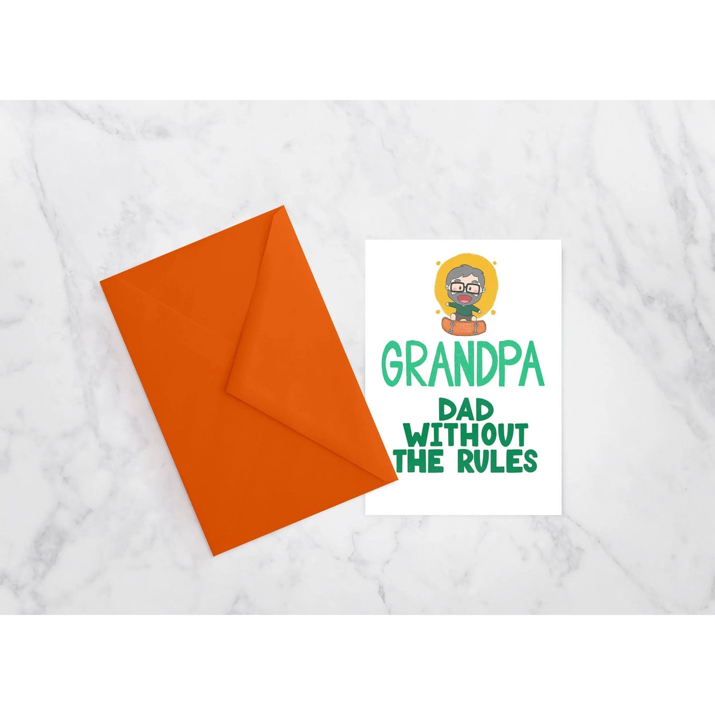 Grandpa - Dad Without Rules Greeting Card