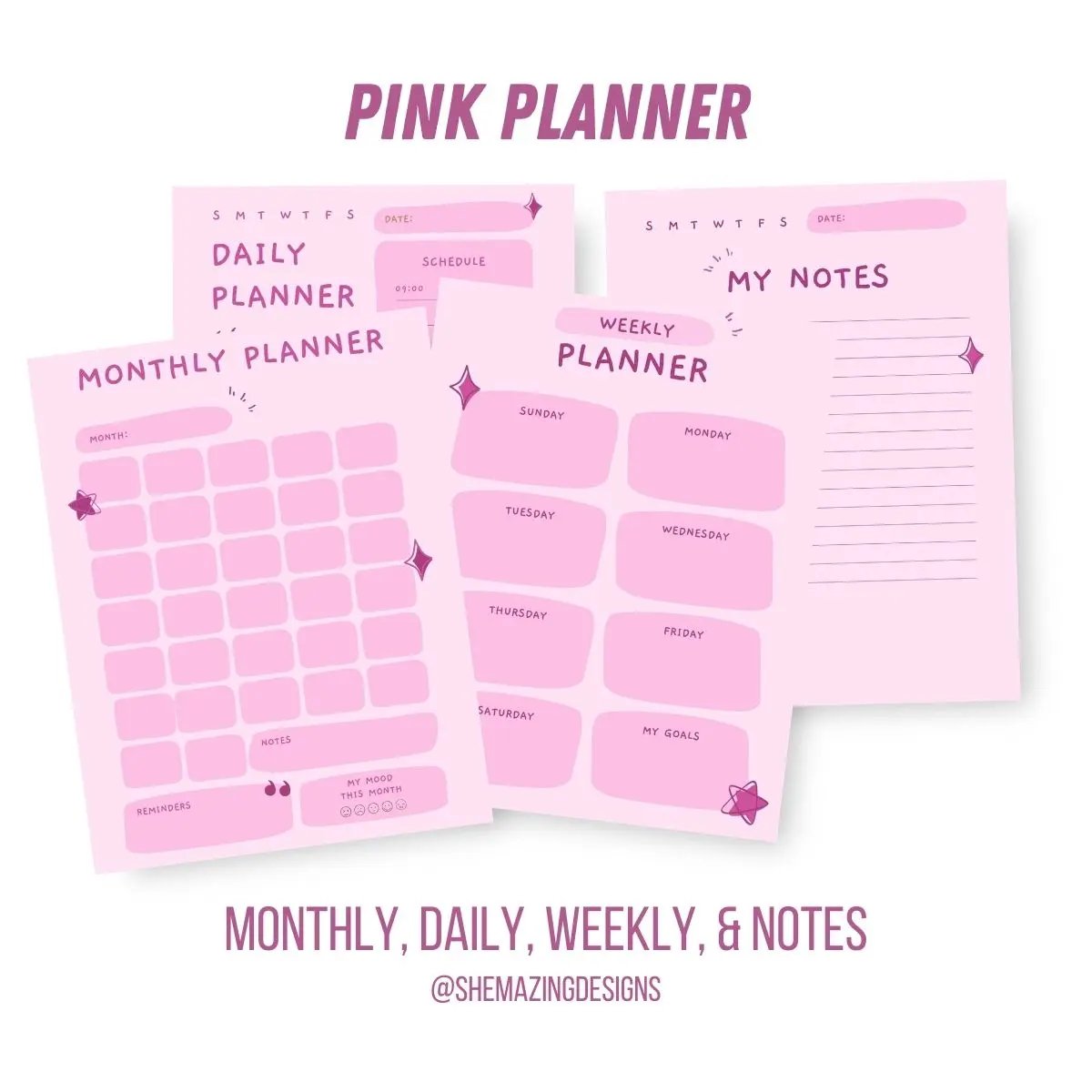 Misty Rose Pink Planner