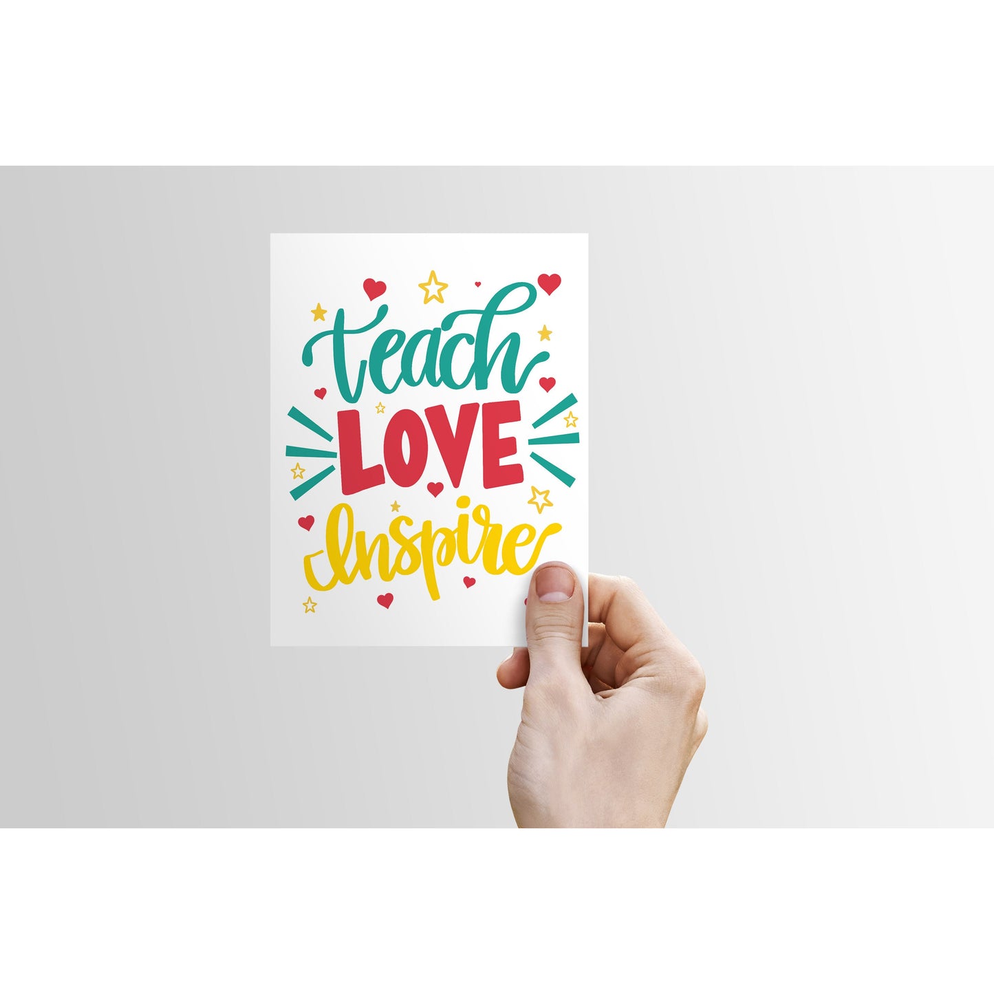 Teach Love Inspire - Greeting Card | teacher, teacher appreciation, teacher card